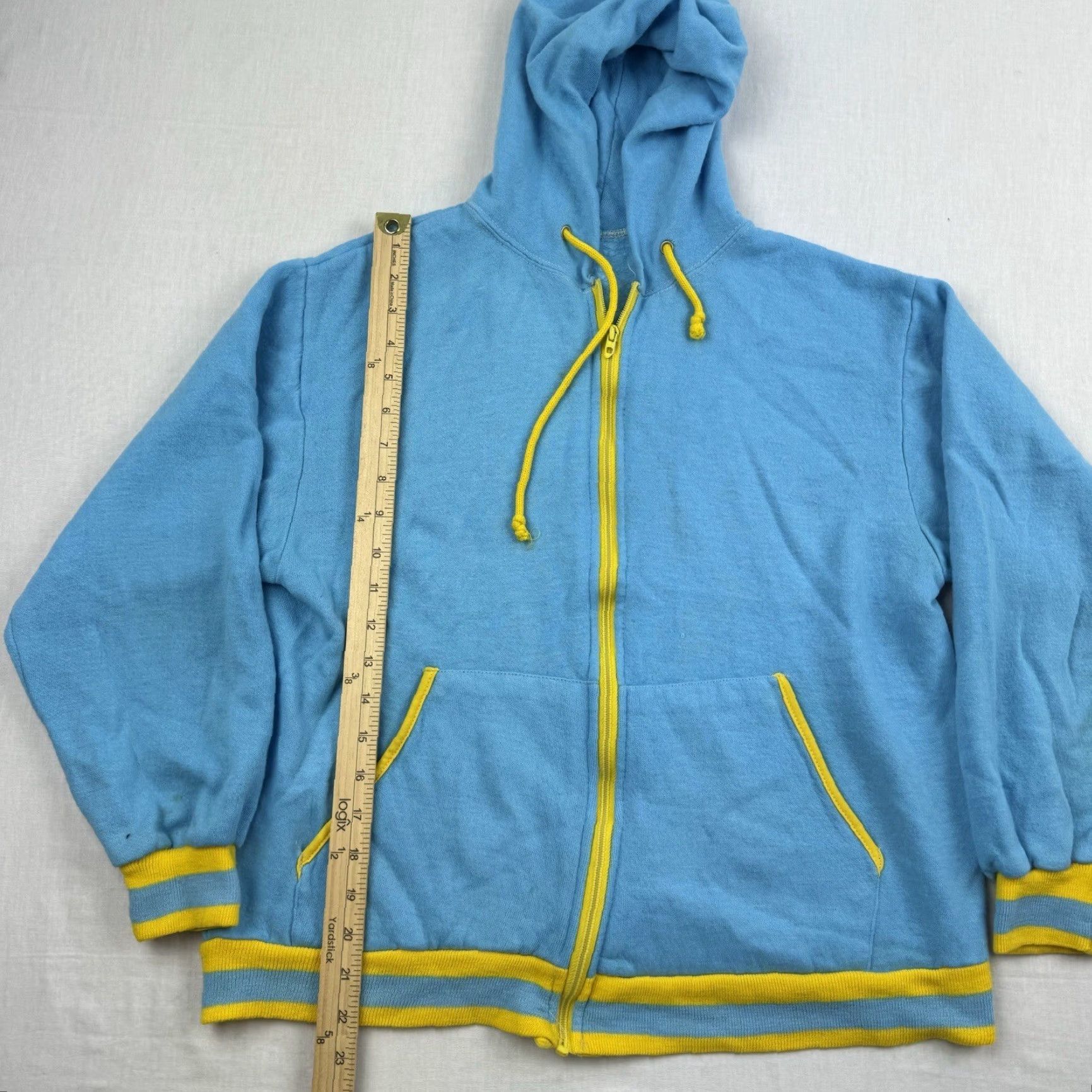Vintage VINTAGE Hoodie Adult M Blue Yellow Talon Zipper Full Zip 70s True Vtg Mens Size US M / EU 48-50 / 2 - 7 Thumbnail