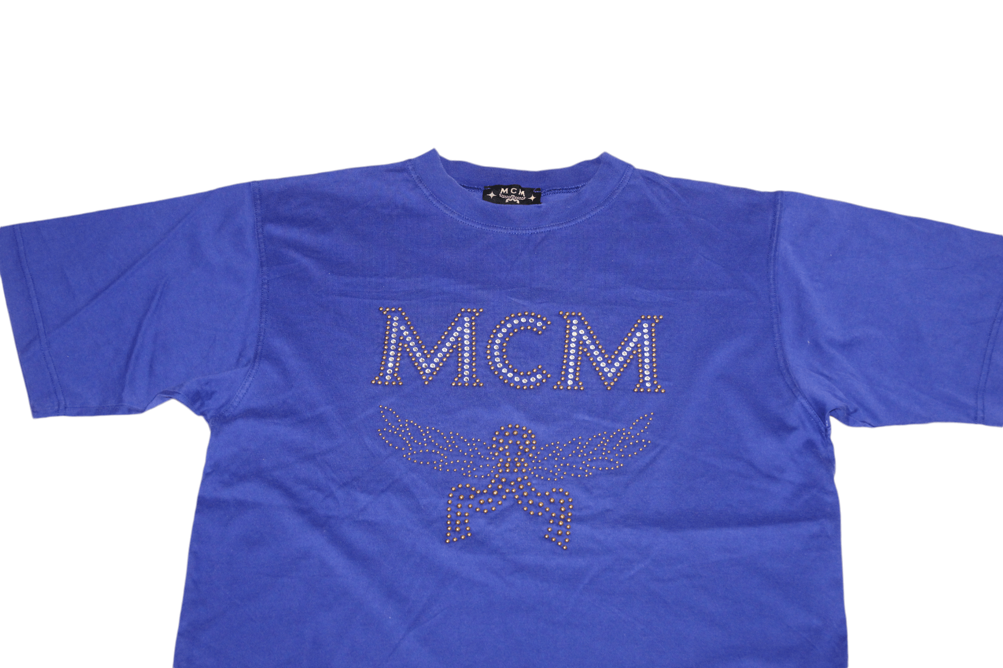 MCM RARE MCM Mercerized Cotton Rhinestones Studded Baggy T-Shirt Size US M / EU 48-50 / 2 - 2 Thumbnail