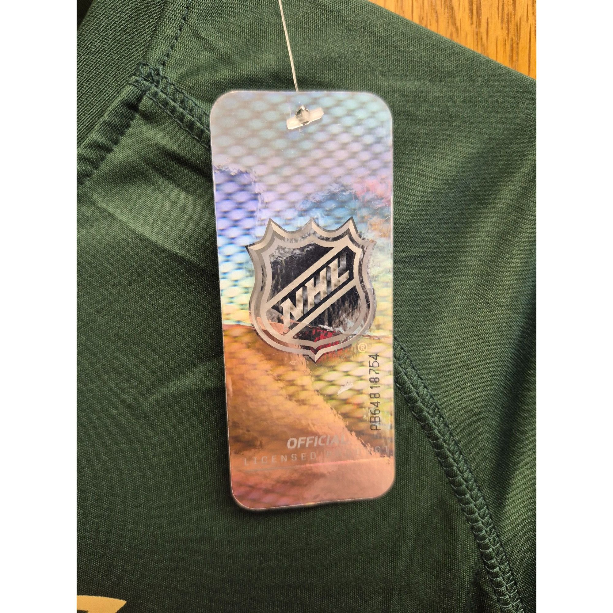 NHL Men's Minnesota Wild Licensed Long Sleeve Shirt Medium Green Size US M / EU 48-50 / 2 - 2 Thumbnail