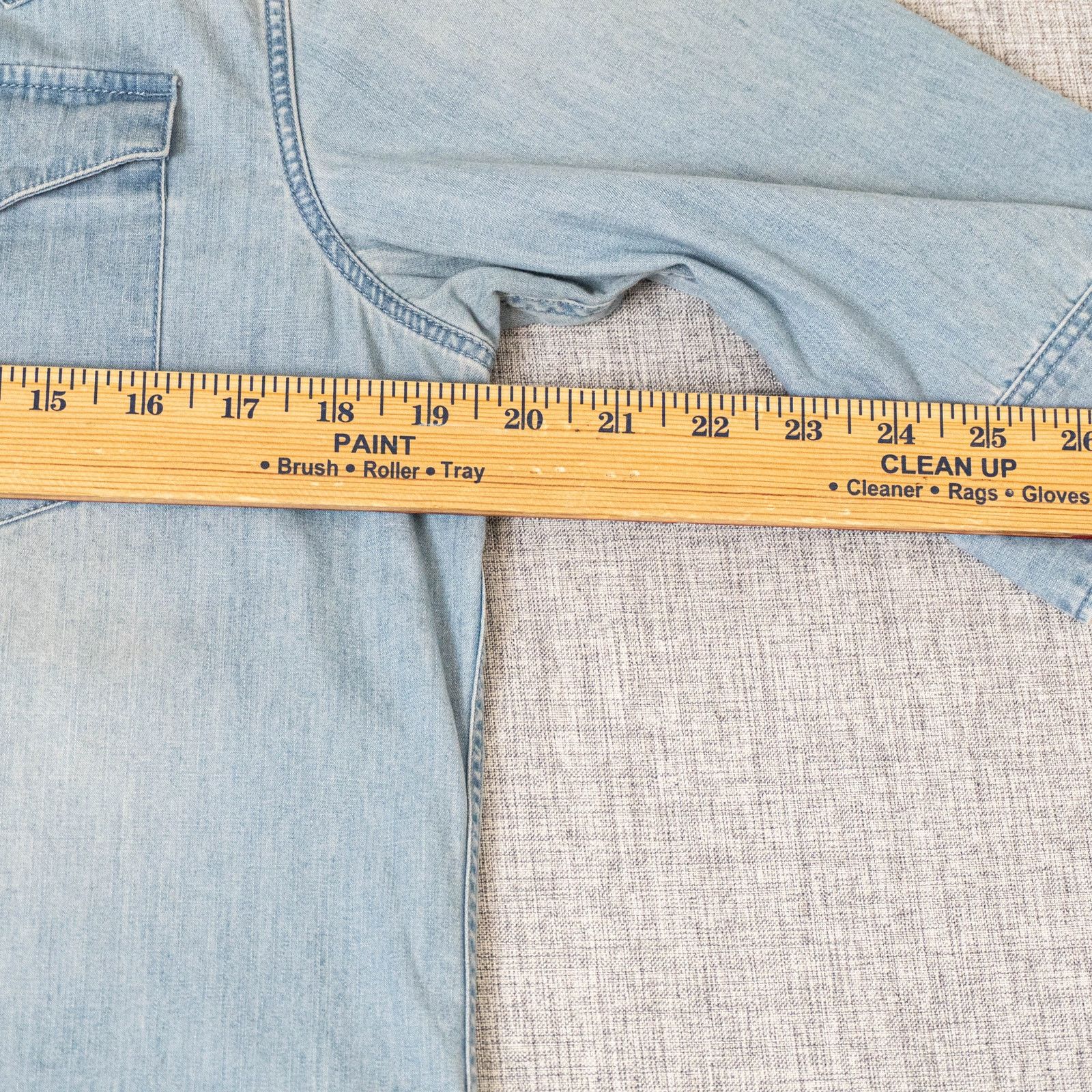 Allsaints All Saints Maryland Half Sleeve Shirt denim blue Slim S Size US S / EU 44-46 / 1 - 8 Thumbnail