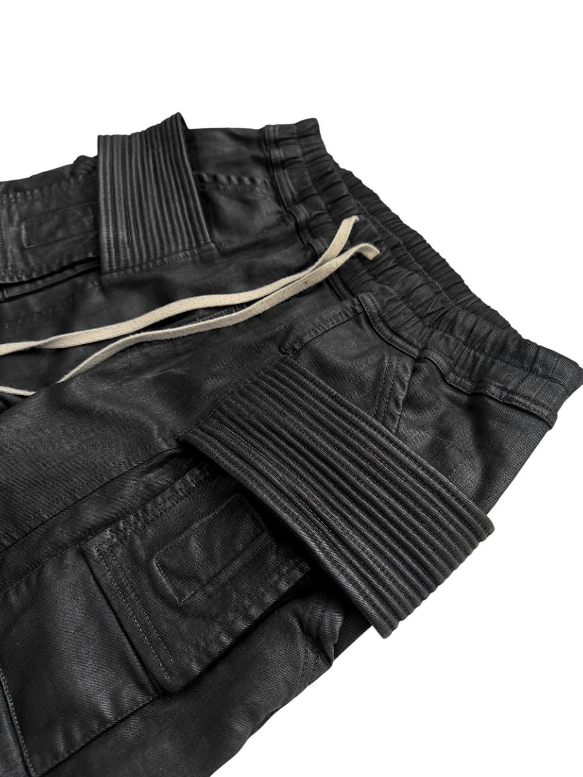 Rick Owens SBW Heavy Wax Thick Creatch Cargos Size US 30 / EU 46 - 4 Thumbnail