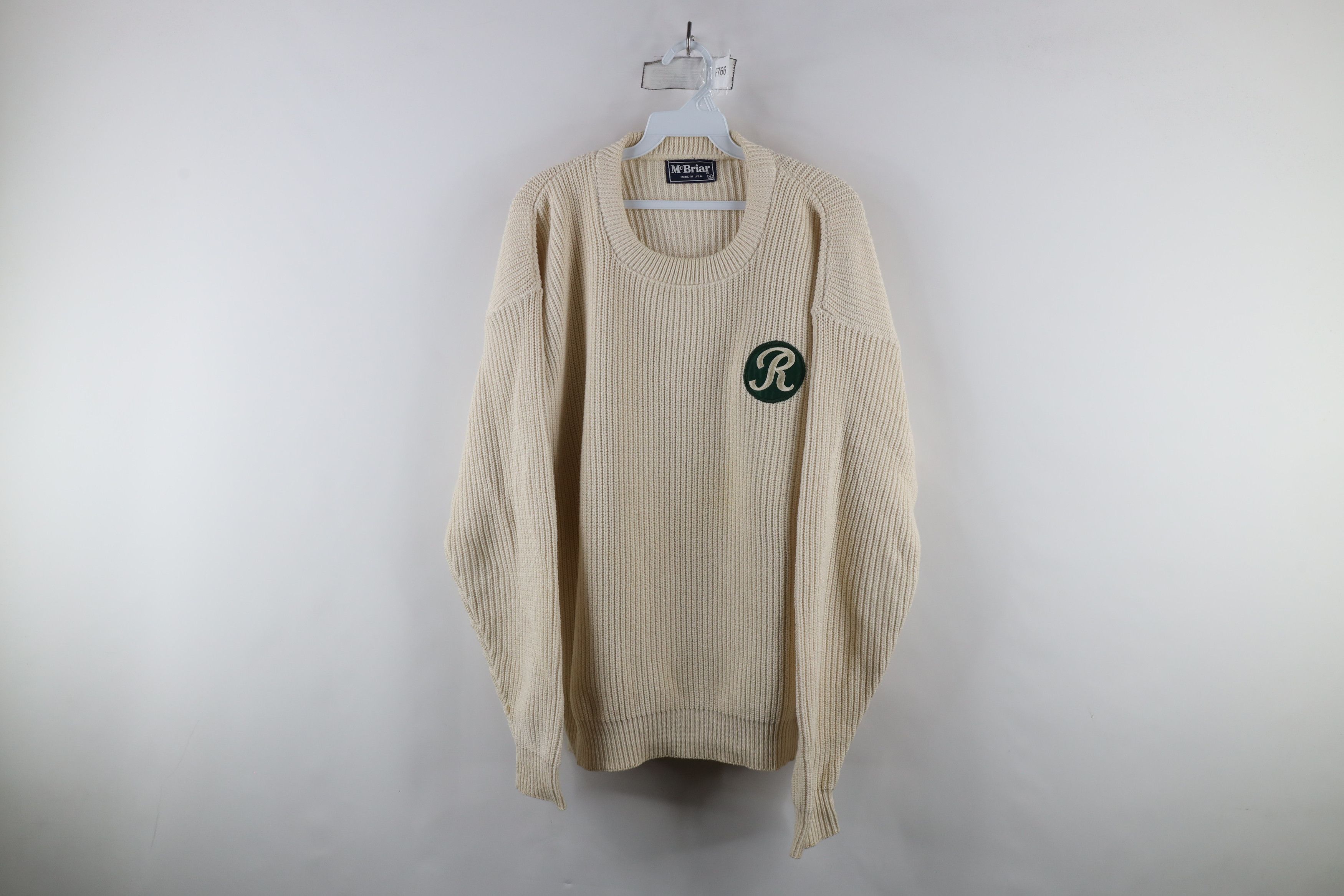 Vintage Vintage 90s Streetwear Monogram Cotton Ribbed Knit Sweater Size US XL / EU 56 / 4 - 1 Thumbnail