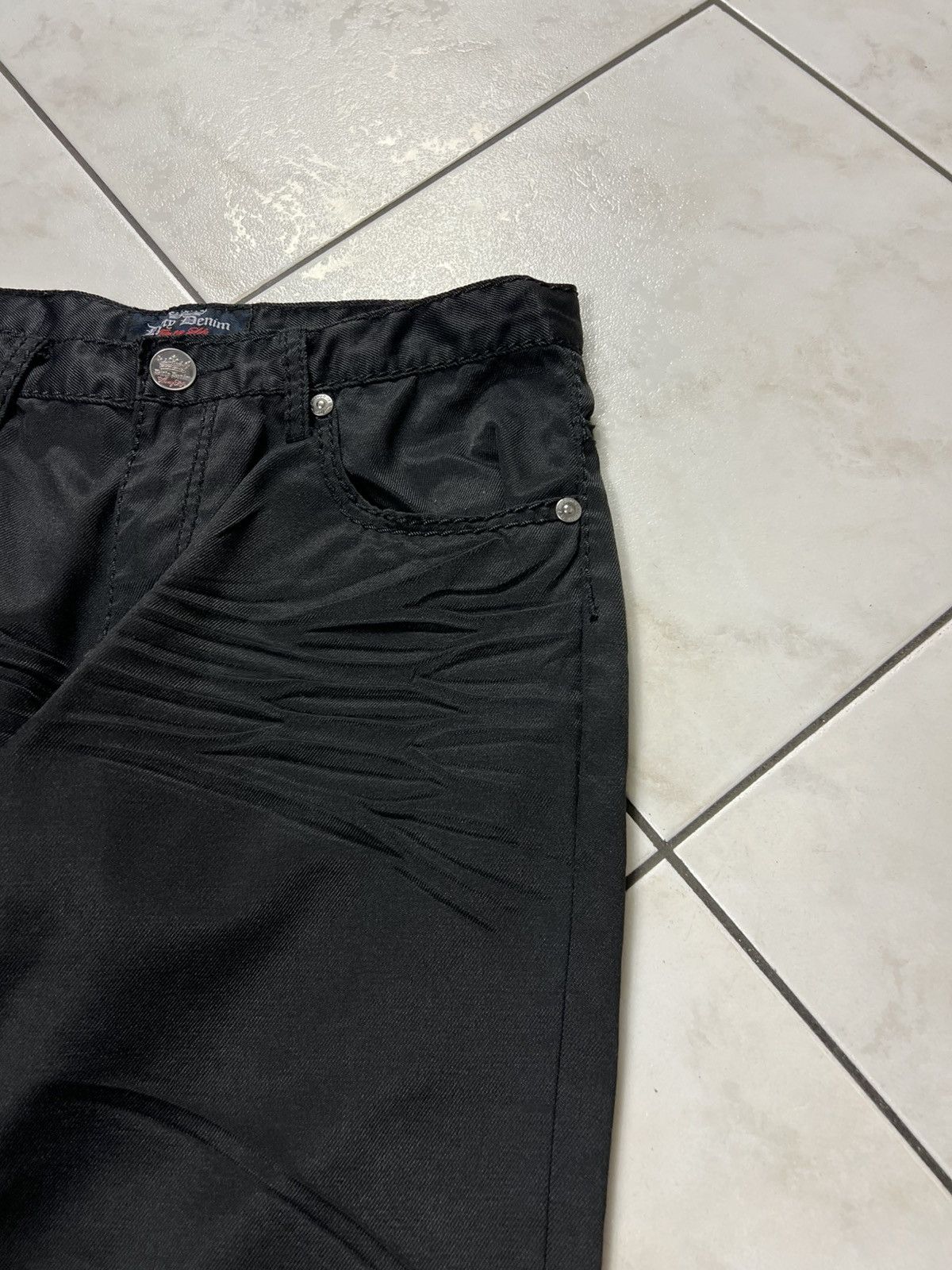 True Religion Vintage Dirty Denim y2k creased crumpled pants zip trousers Size US 32 / EU 48 - 6 Thumbnail