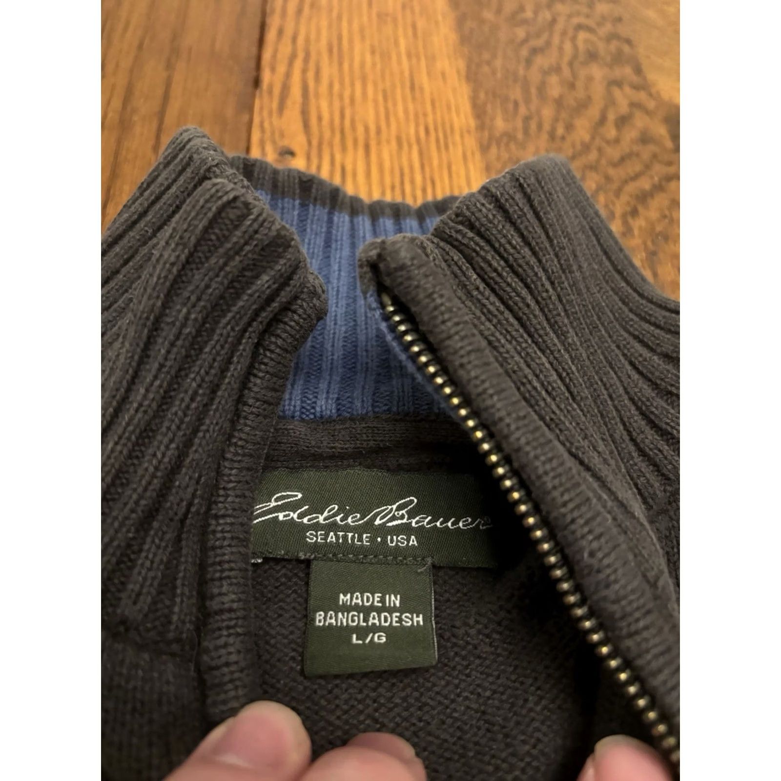 Vintage VINTAGE Eddie Bauer Quarter Zip Pullover Mens L N1 Size US L / EU 52-54 / 3 - 2 Thumbnail
