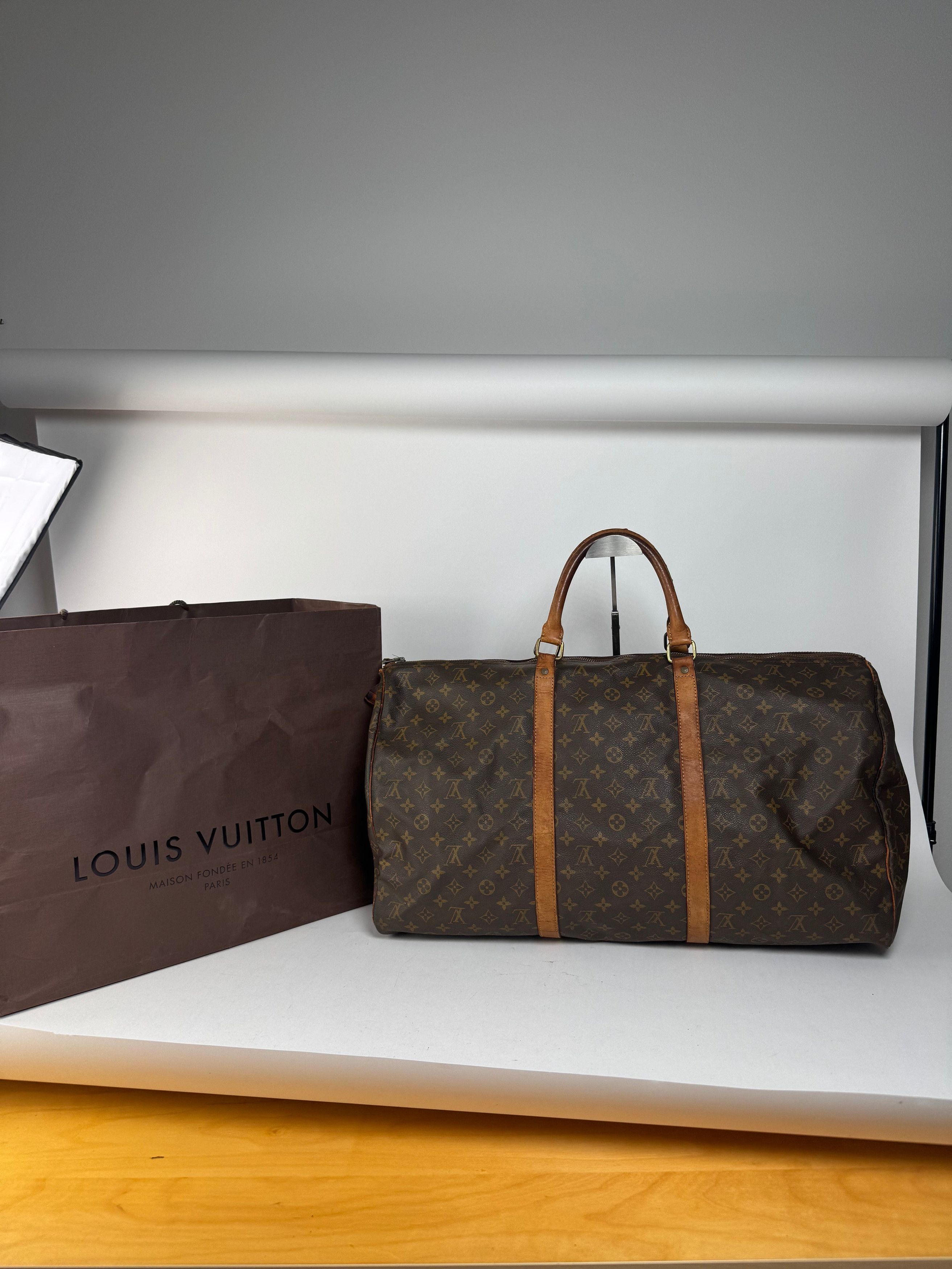 Louis Vuitton Vintage Monogram 60keepball leather duffel bag brown Size ONE SIZE - 1 Thumbnail