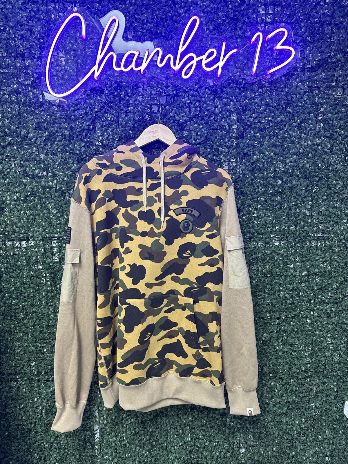 image of Camo Bape Hoodie in Army, Men's (Size 2XL)