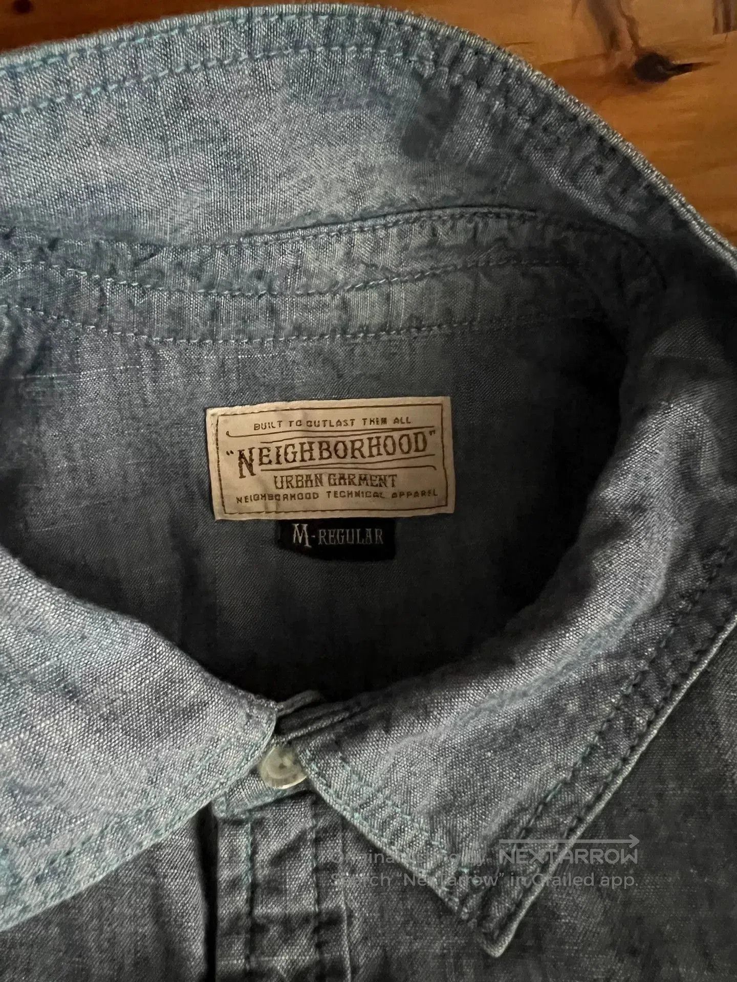 Neighborhood classic embroidered denim work shirt. Size US M / EU 48-50 / 2 - 6 Thumbnail
