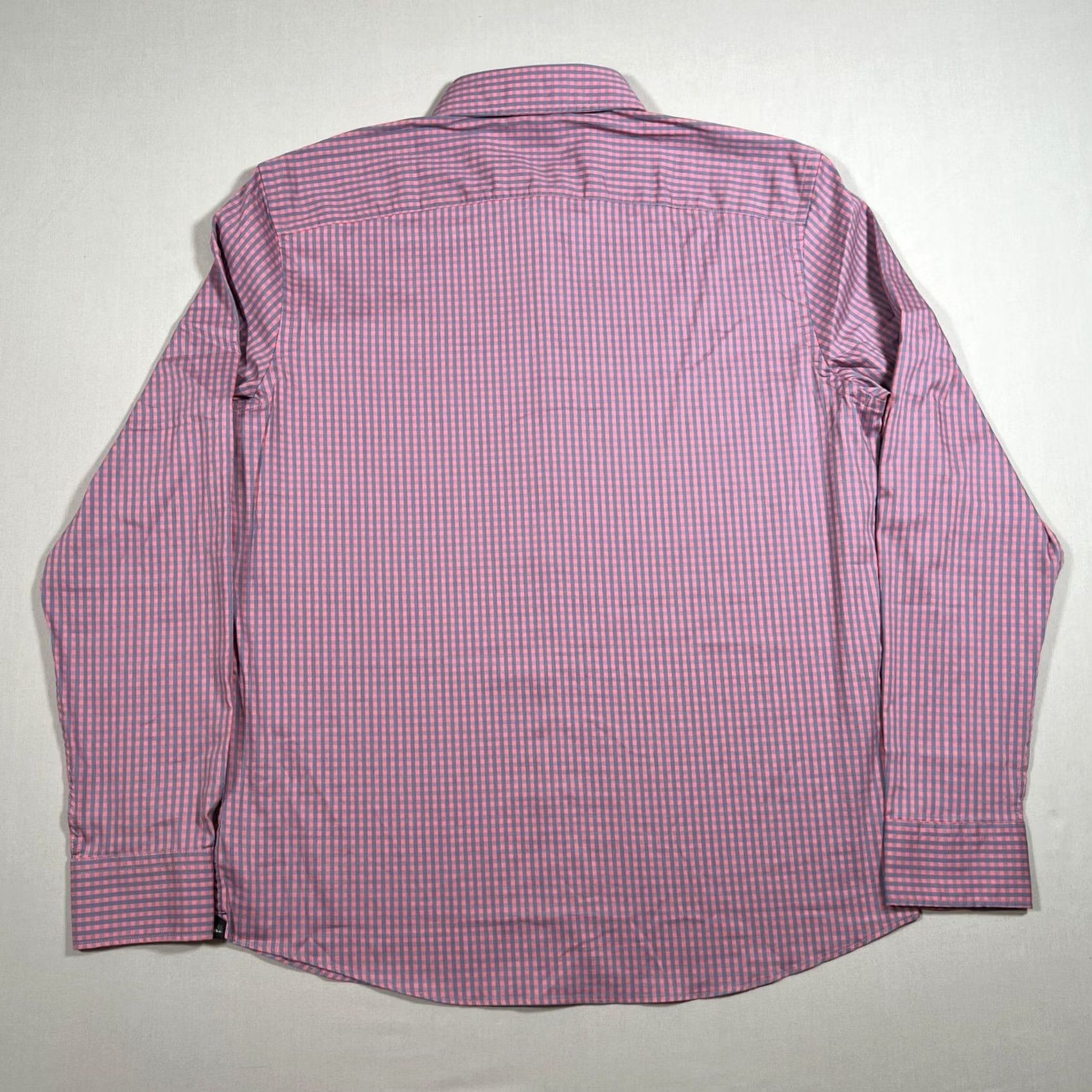 Faherty Faherty Mens L Pink Blue Gingham Check Button Up Long Sleeve Movement Shirt Size US L / EU 52-54 / 3 - 3 Thumbnail