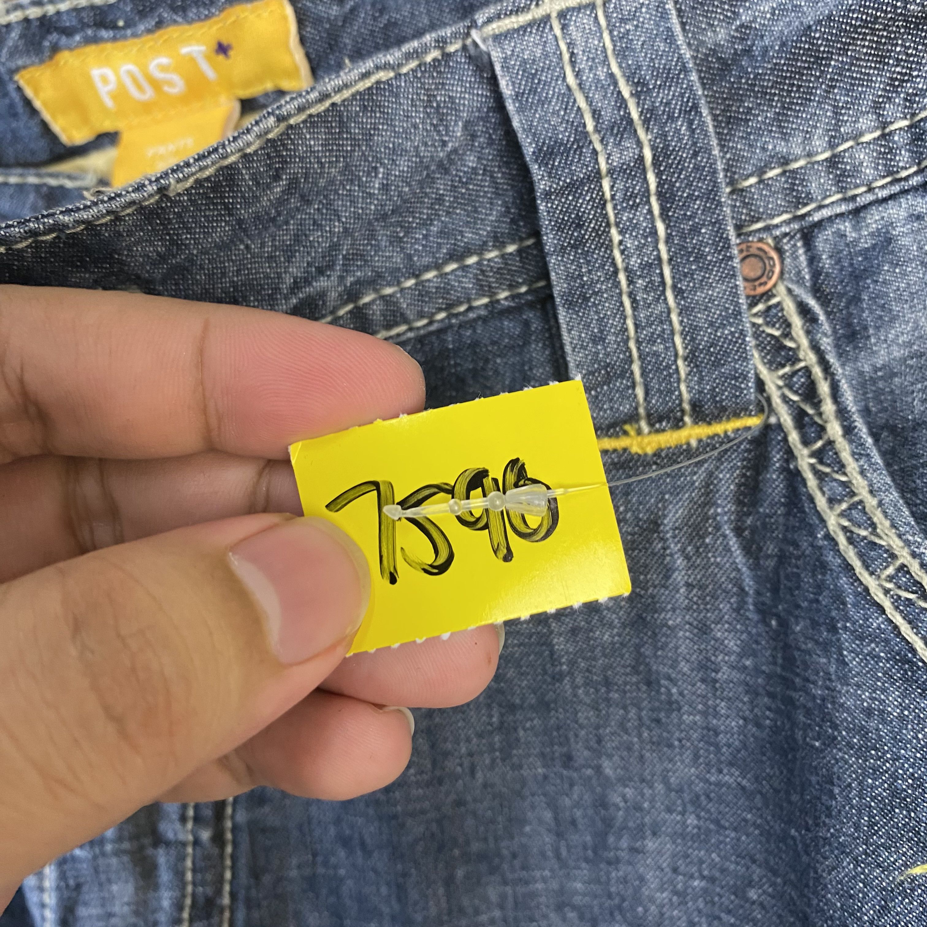 Japanese Brand Post Blue vintage Denim Pants #7590 Size US 36 / EU 52 - 11 Thumbnail