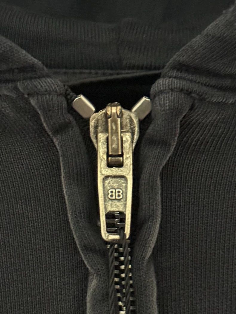 Balenciaga Balenciaga Tape Logo Zip-Up Hooded Sweatshirt Jacket Size US S / EU 44-46 / 1 - 3 Thumbnail