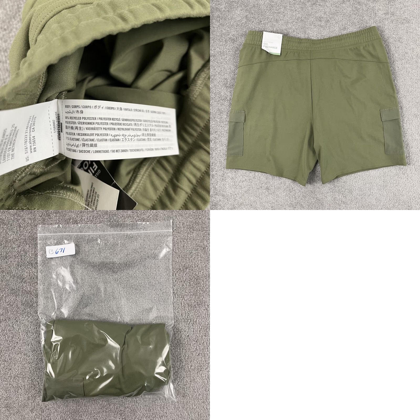 Vintage Gilly Hicks Athletic Shorts Mens XL 7" Green Cargo Pockets Drawstring Easy Care Breathable Lightweight Size US 36 / EU 52 - 8 Thumbnail