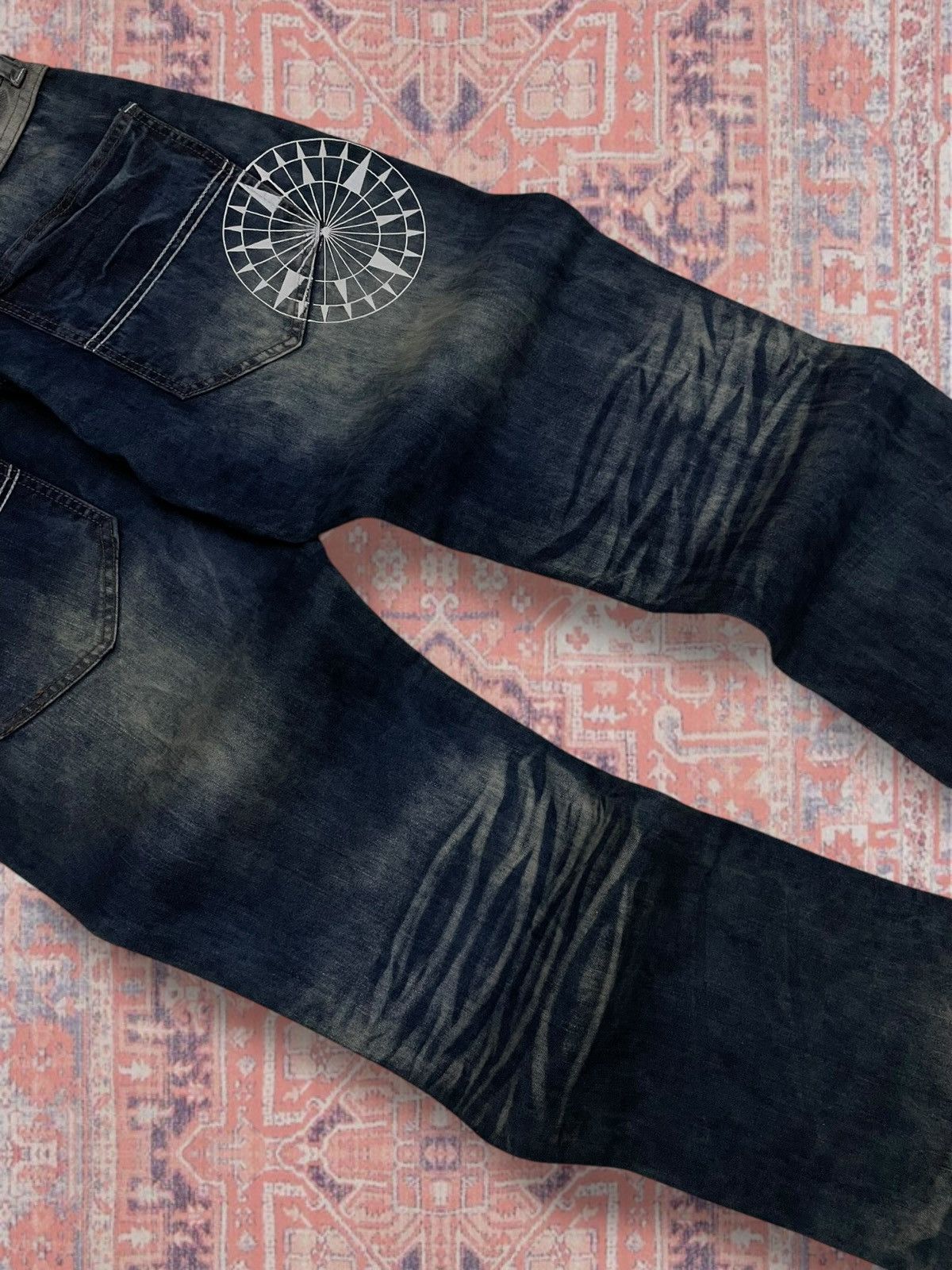 Beauty Beast Vintage 1990s Designer Japan Tradition Queen Of Storm Denim Size US 32 / EU 48 - 14 Thumbnail