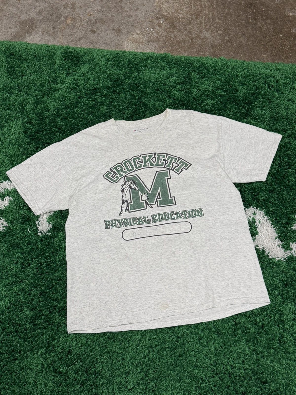 Champion Vintage Champion Physical Education Mustang Horse Logo Tee Size US L / EU 52-54 / 3 - 1 Thumbnail