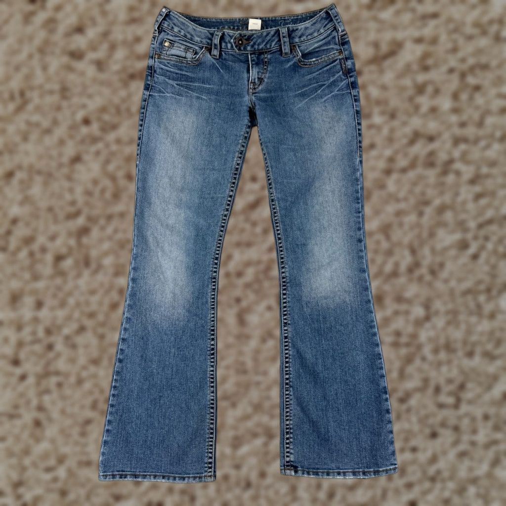 Silver Jeans Co. Silver Jeans Pants Womens 28 Blue Denim Tuesday Surplus Dark Bootcut Embroidered Size 28" / US 6 / IT 42 - 1 Thumbnail
