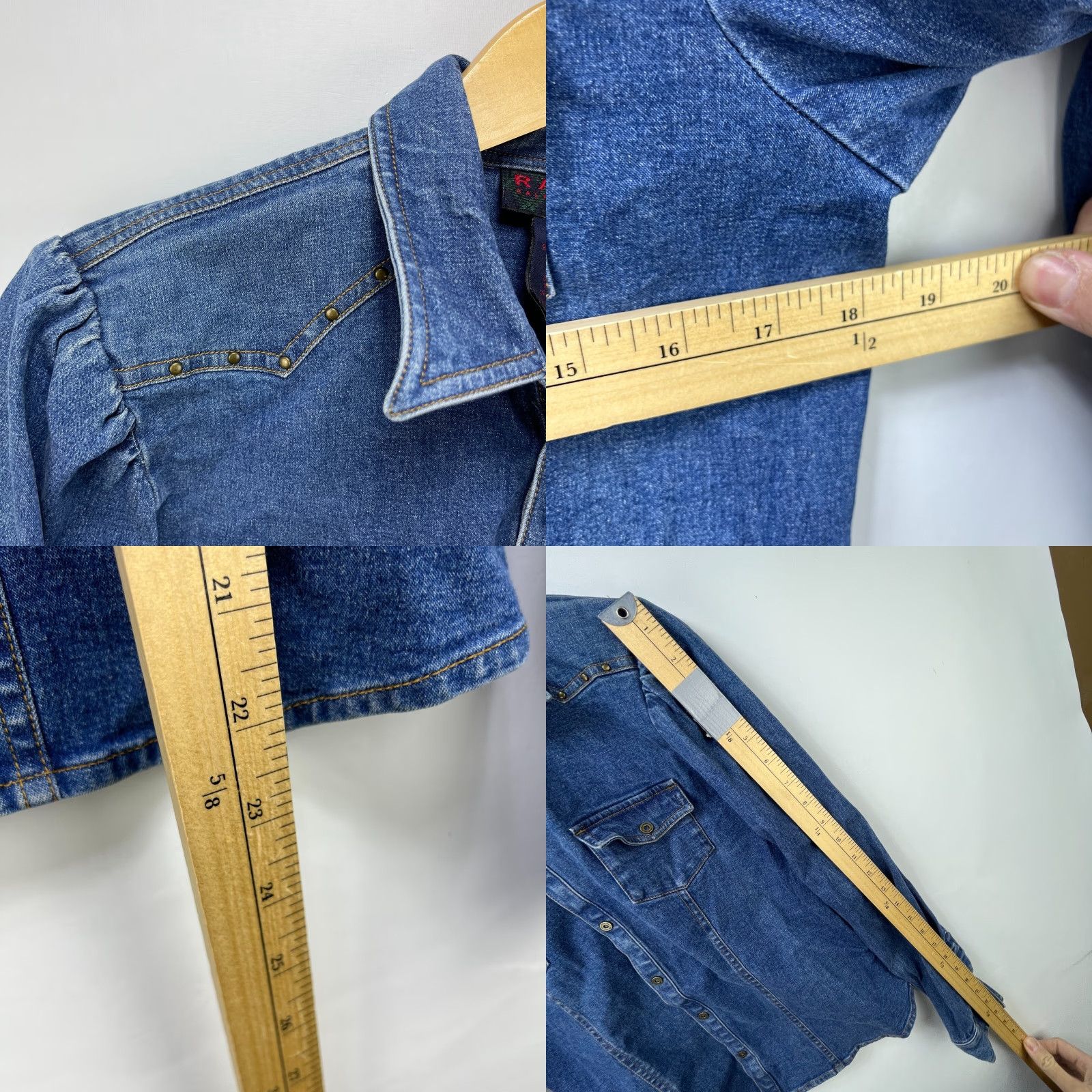 Ralph Lauren VINTAGE Ralph Lauren Denim Jacket Womens L Blue 90s Denim Jacket Snap Size L / US 10 / IT 46 - 8 Thumbnail