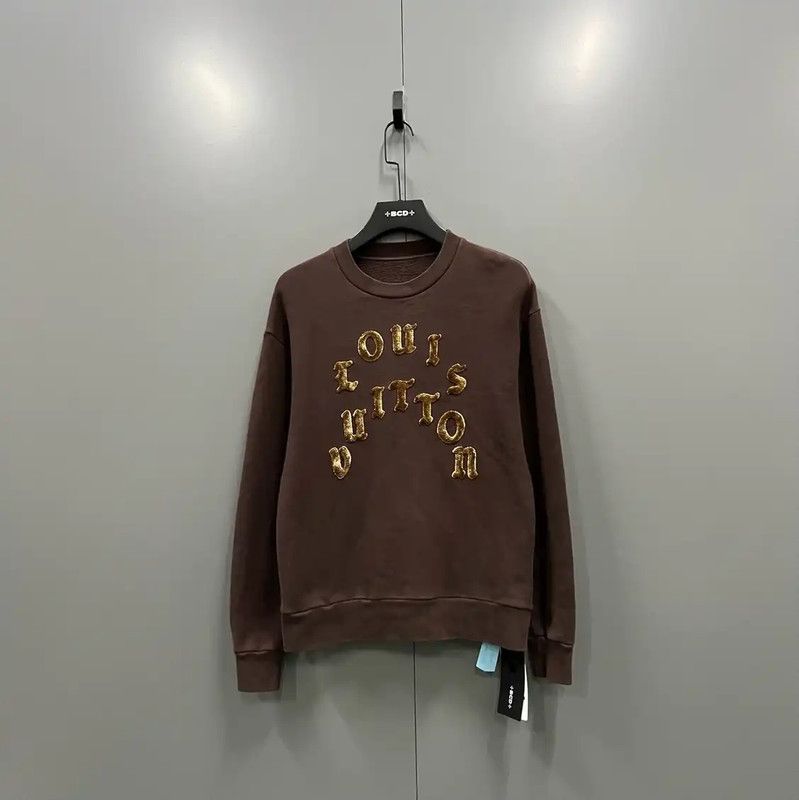 Louis Vuitton Louis Vuitton Brown Logo Cotton Long Sleeve Sweatshirt 0089 Size US S / EU 44-46 / 1 - 1 Thumbnail