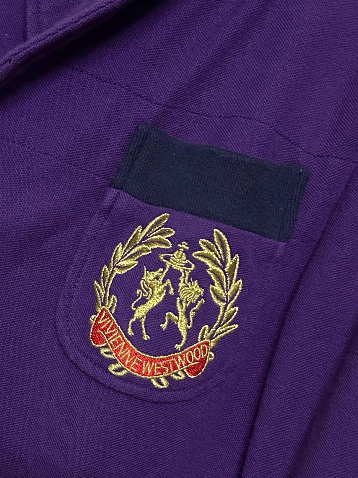 Vivienne Westwood Vivienne Westwood 90s Preppy Purple Navy Crest Jacket Size US S / EU 44-46 / 1 - 4 Thumbnail