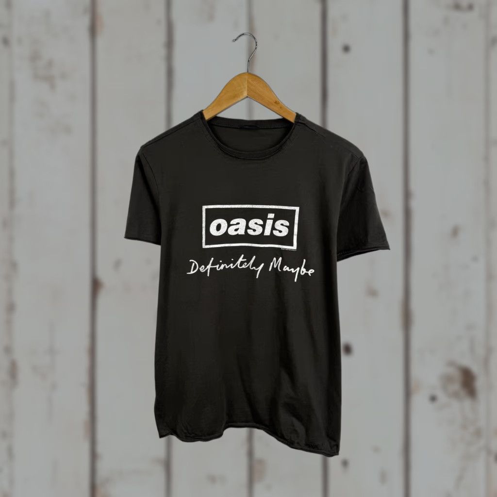 Vintage VINTAGE Oasis Definitely Maybe T-Shirt Mens M Gray 1990s 2000s Liam Gallagher T-Shirt Size US M / EU 48-50 / 2 - 1 Thumbnail