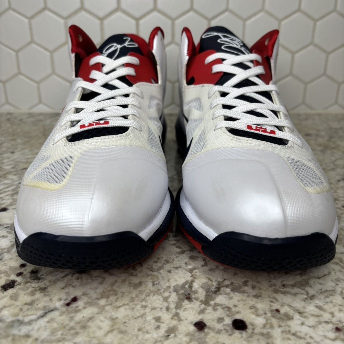Nike Size 11.5 -Nike LeBron 9 Low USA Olympic WORN ONCE WITH BOX Size US 11.5 / EU 44-45 - 3 Thumbnail