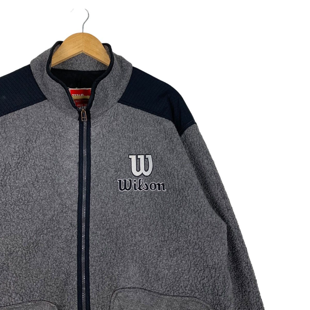 Wilson WILSON Embroidery Big Logo Deep Pile Fleece Jacket #1012-C45 Size US L / EU 52-54 / 3 - 5 Thumbnail