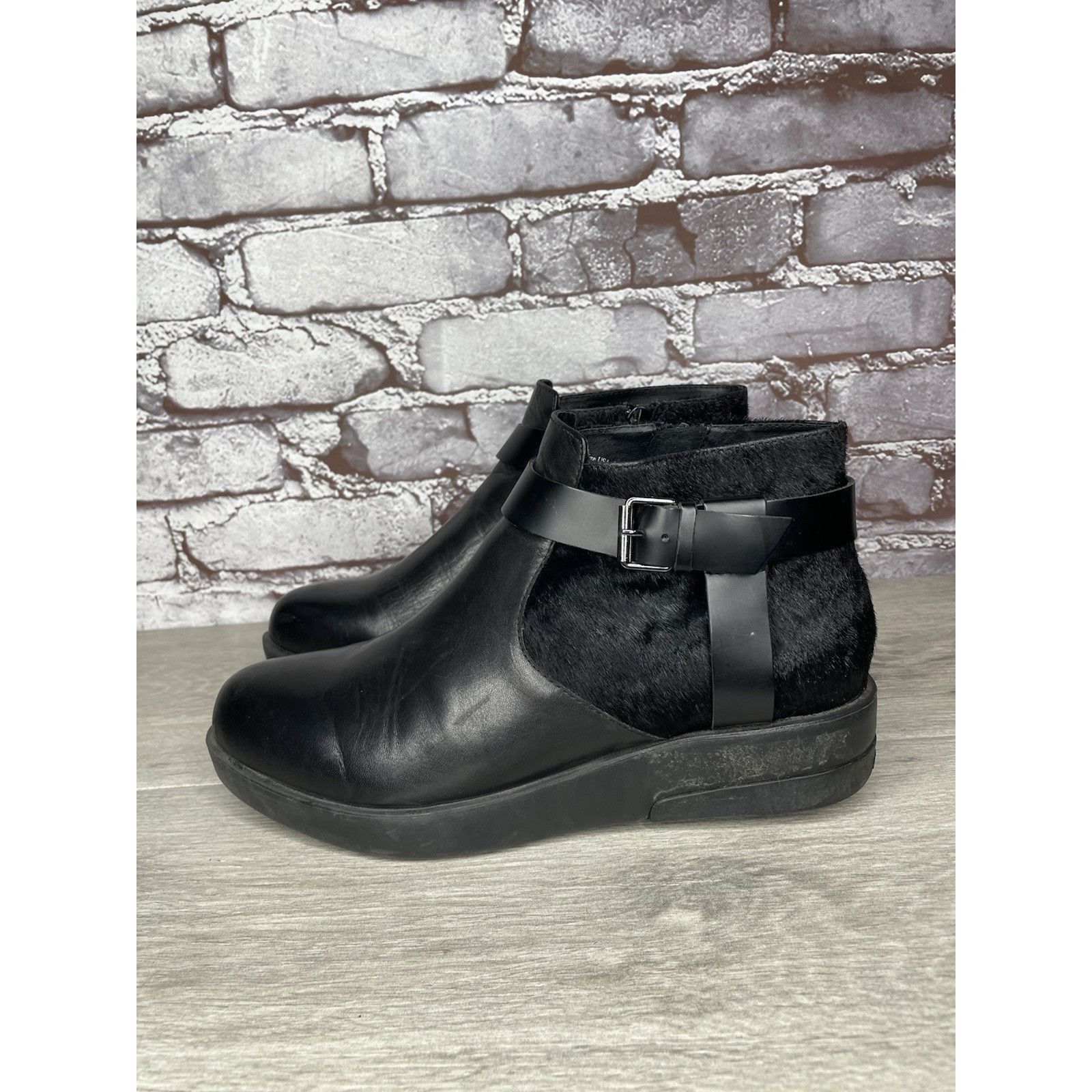 Other GRAVITY DEFYER Calf Hair Buckle Leather Ankle Boots Booties Size US 8 / IT 38 - 20 Thumbnail