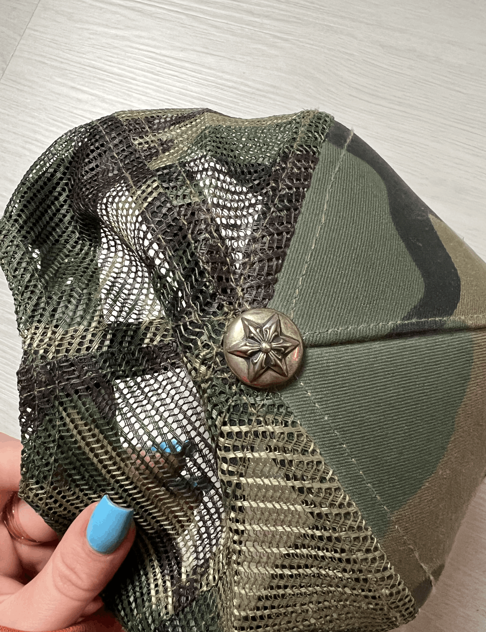 Chrome Hearts Chrome Hearts Star Leather Patch Camo Trucker In Camo Orange Size ONE SIZE - 2 Thumbnail