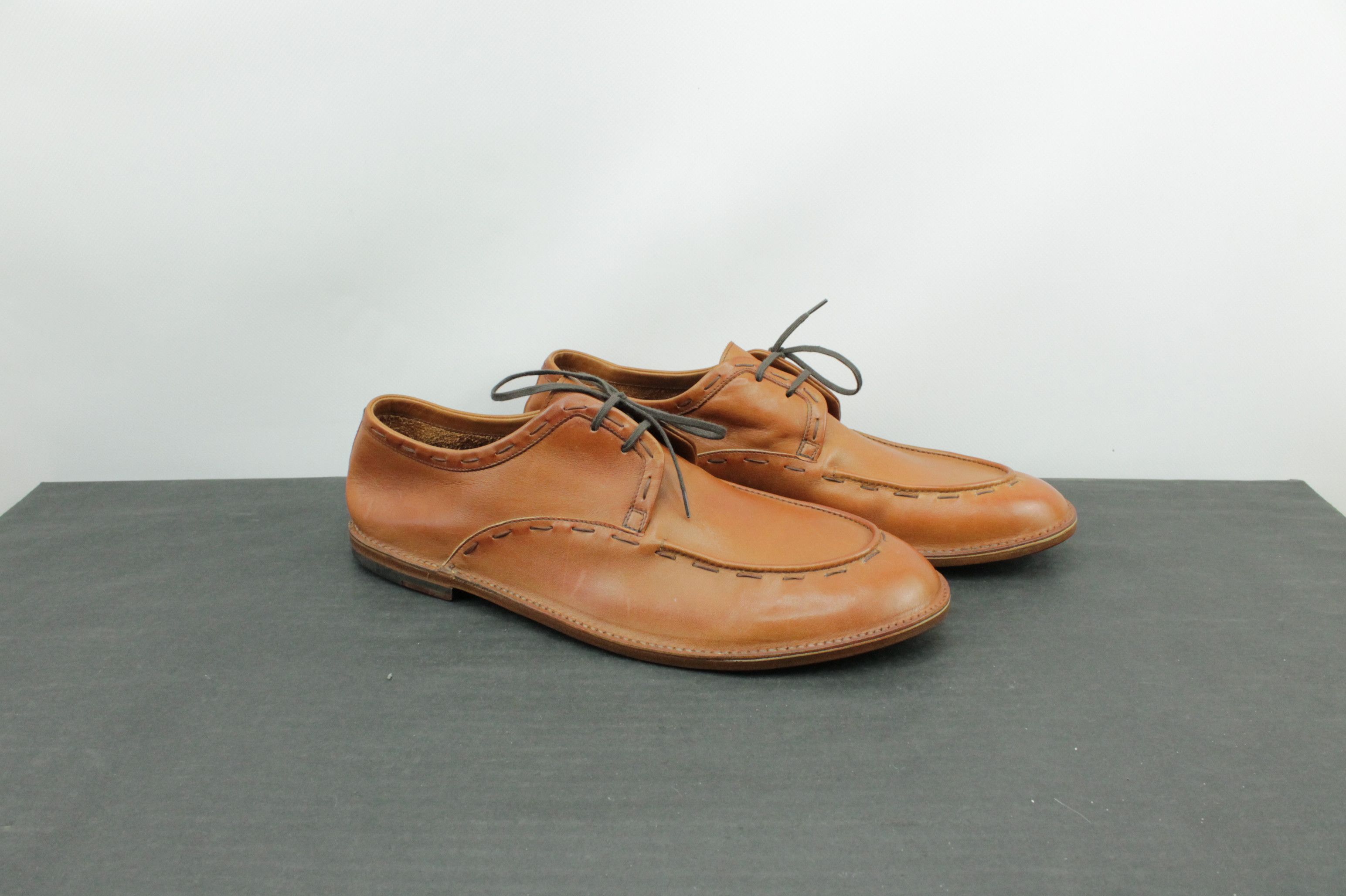 Armando Cabral Armando Cabral Brown Leather Leonard Derby Shoes Size US 12 / EU 45 - 1 Thumbnail