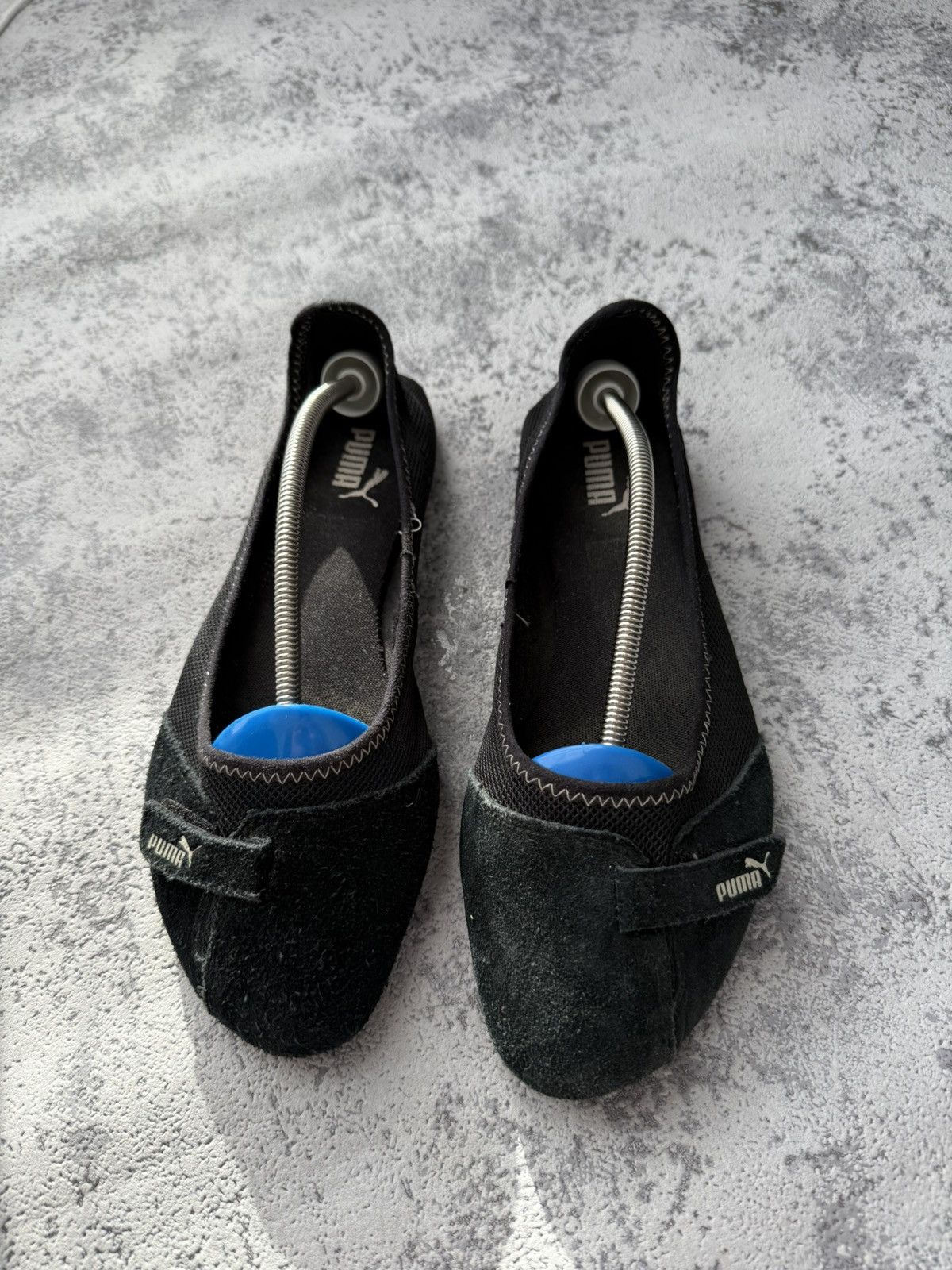 Puma 2000s Puma Flat Ballet Suede Y2K Black Shoes Size in Fact 38 Size US 7.5 / IT 37.5 - 5 Thumbnail