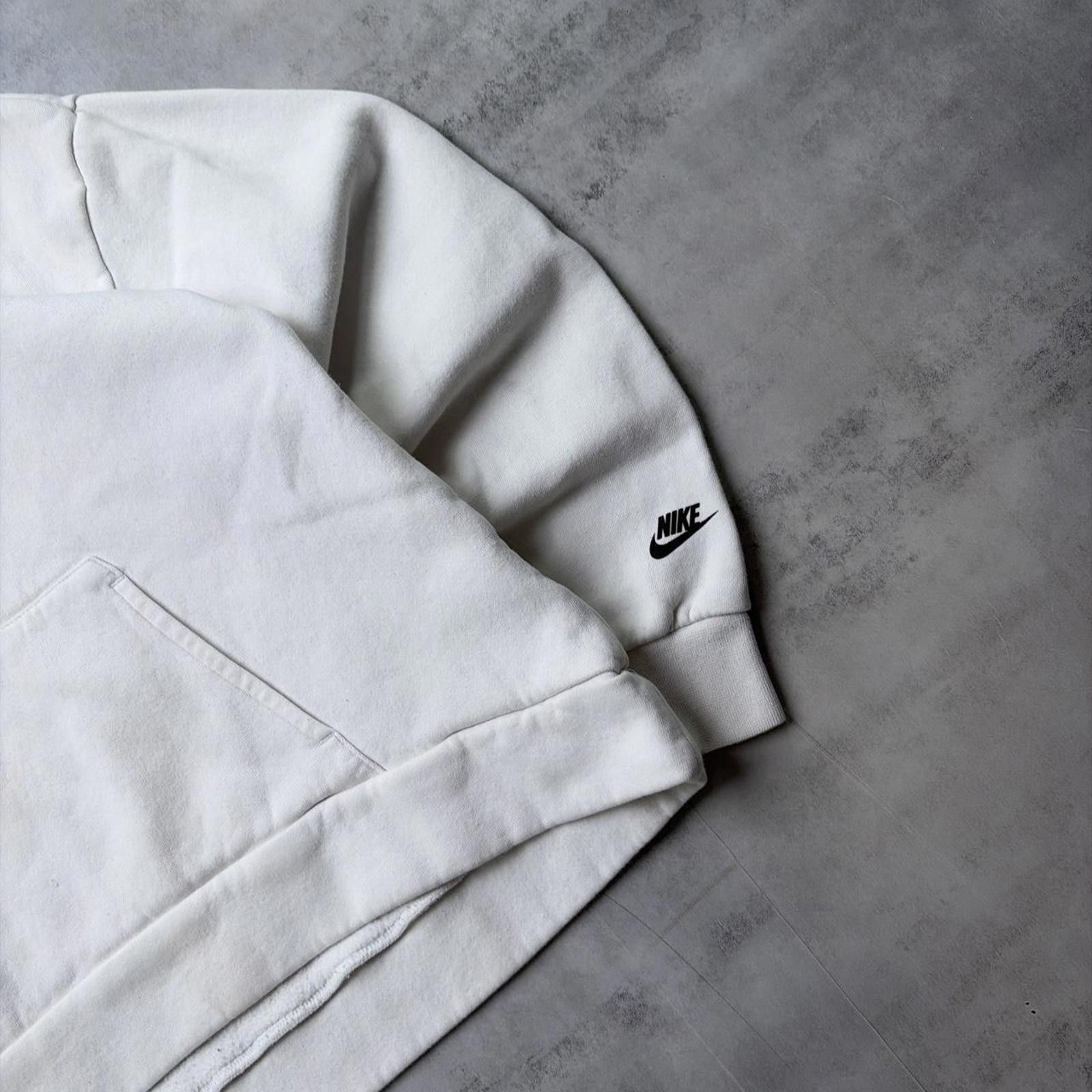 Nike Y2K White Nike Middle Swoosh Boxy Skater Hoodie Size L / US 10 / IT 46 - 5 Thumbnail
