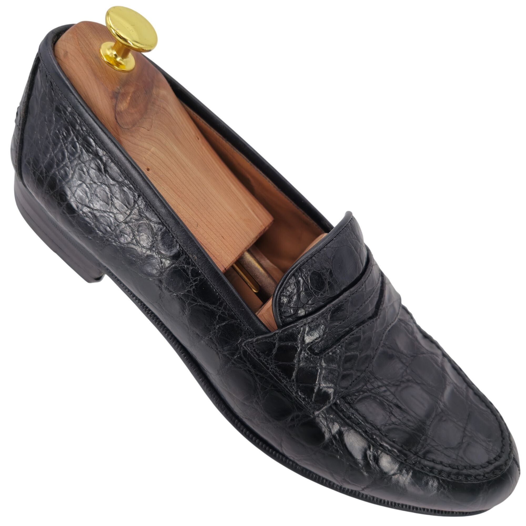 Salvatore Ferragamo Salvatore Ferragamo Exotic Black Crocodile Dress Shoe Men 11 Size US 11 / EU 44 - 1 Thumbnail