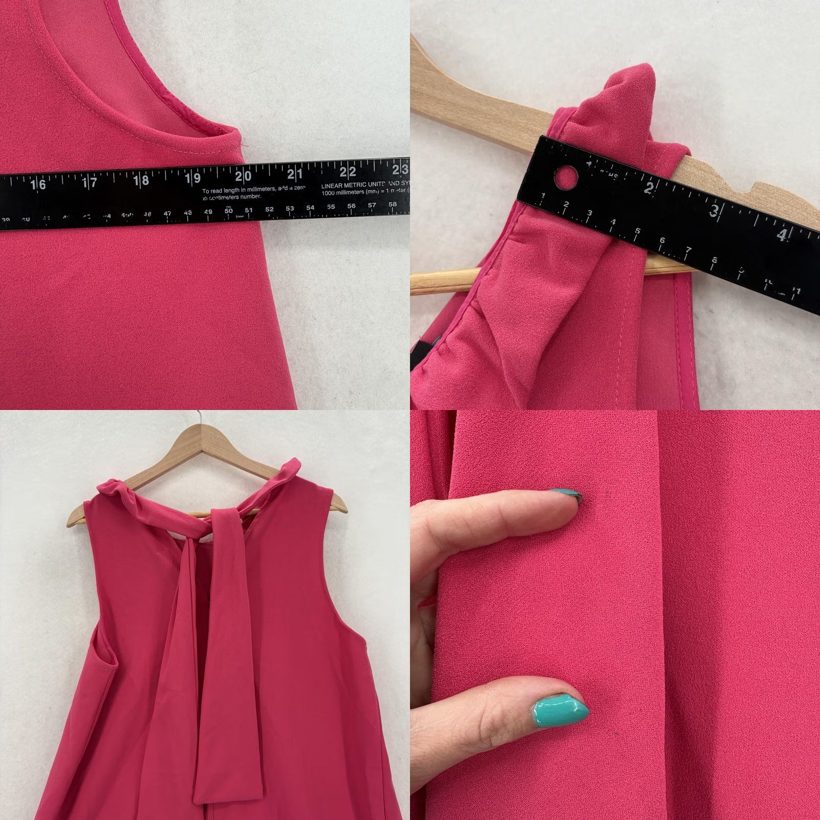 Vintage Pomander Place Pink Sleeveless High Neck Ruffle Back Swing Dress Womens XL Size XL / US 12-14 / IT 48-50 - 8 Thumbnail