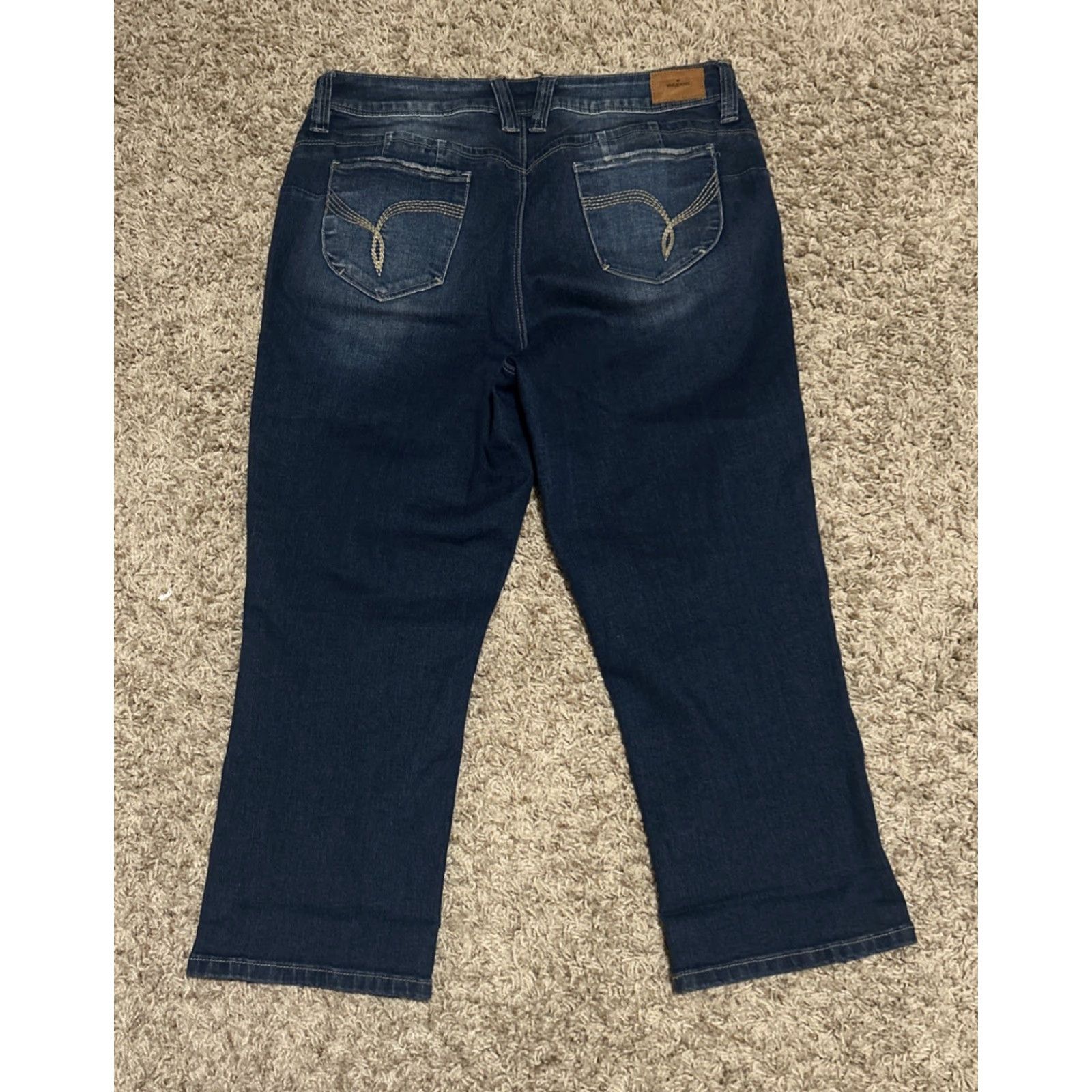 Denime YMI Capri Denim Jeans blue 31x21.5 Capris Stretch Ready Regular Women Pants Modern Vintage no Size 34" / US 12 / IT 48 - 3 Thumbnail