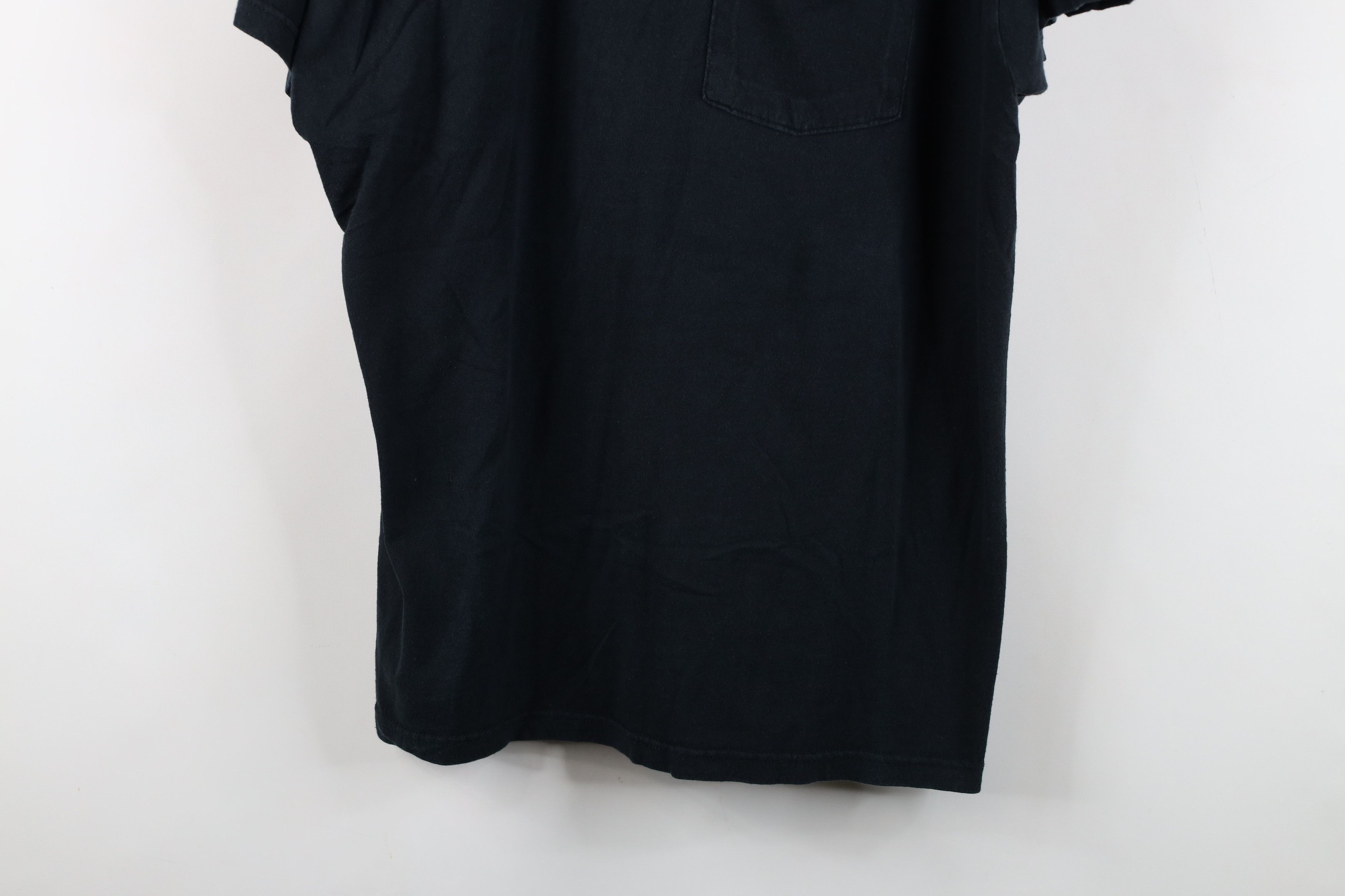 Vintage Vintage 90s Y2K Streetwear Blank Cotton Pocket T-Shirt Black Size US XL / EU 56 / 4 - 3 Thumbnail