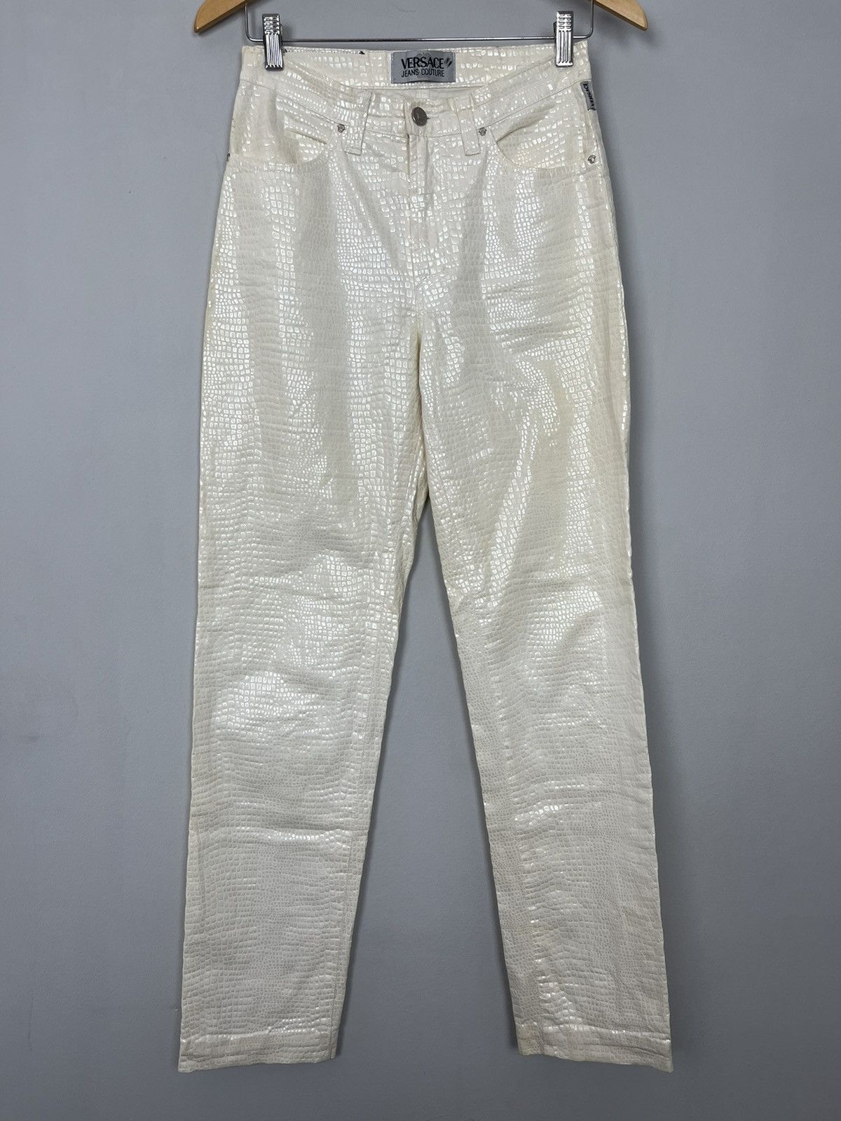 Versace × Versace Jeans Couture × Vintage Versace Jeans Couture Vintage Rare Snakeskin Pants Italy Size 29" - 8 Thumbnail