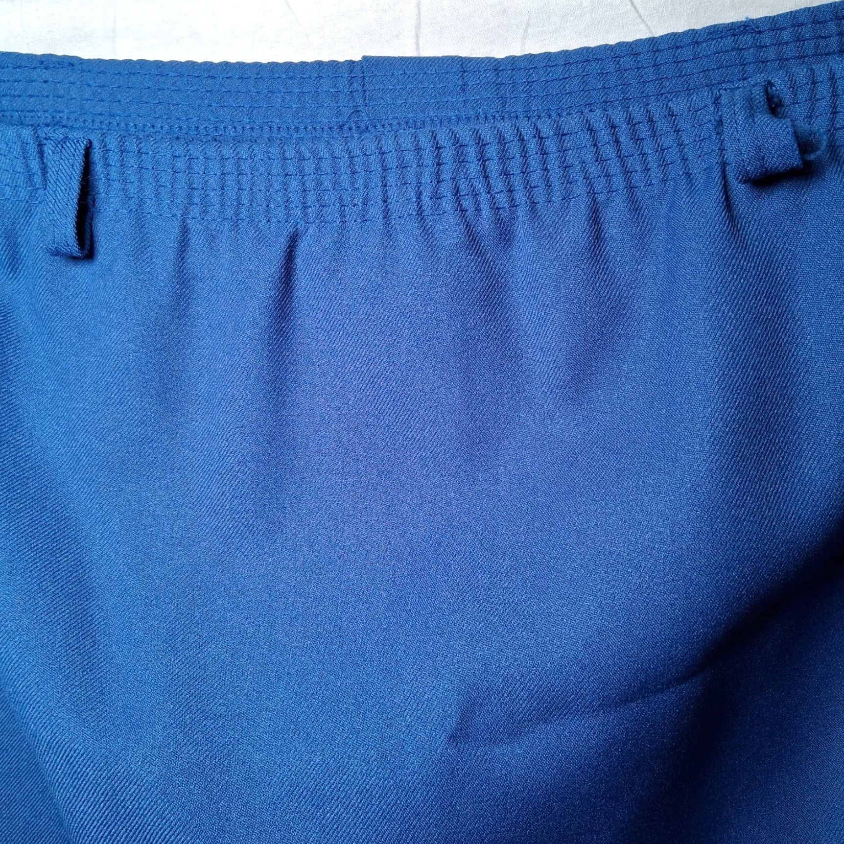 Vintage VINTAGE Cricket Lane Skirt Women Midi 16 Blue Polyester A-Line NOS 1980s Comfort Motion Regular Wool? Wait. Size 38" / US 16 / IT 52 - 3 Thumbnail