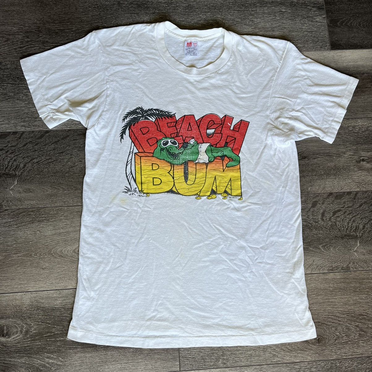 Band Tees × Vintage Vintage 1980s Beach Bum Alligator Crocodile Graphic T Shirt Size US M / EU 48-50 / 2 - 1 Thumbnail