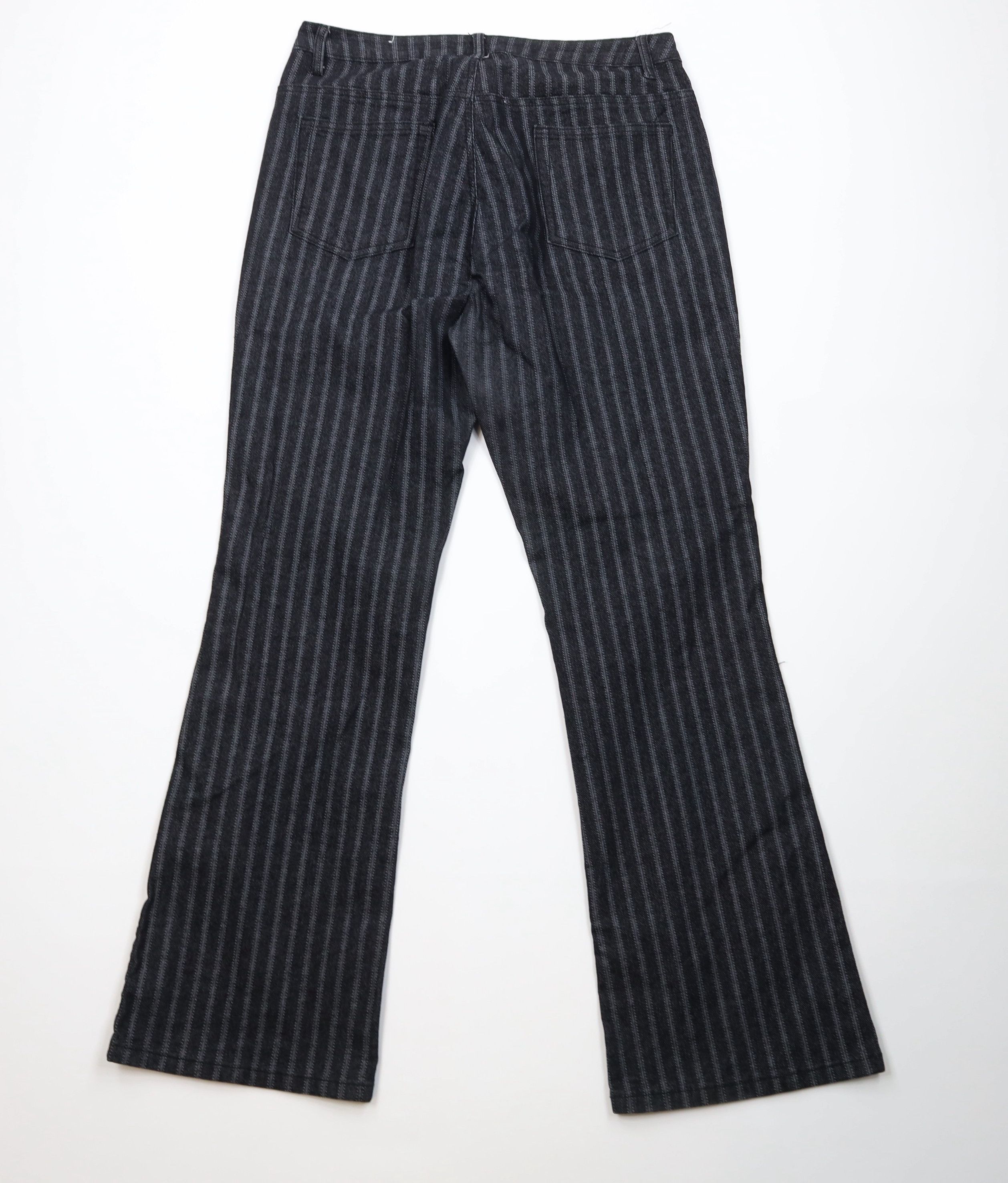 Vintage Vintage 90s Y2K Streetwear Striped Flared Wide Leg Jeans Size 36" / US 14 / IT 50 - 8 Thumbnail