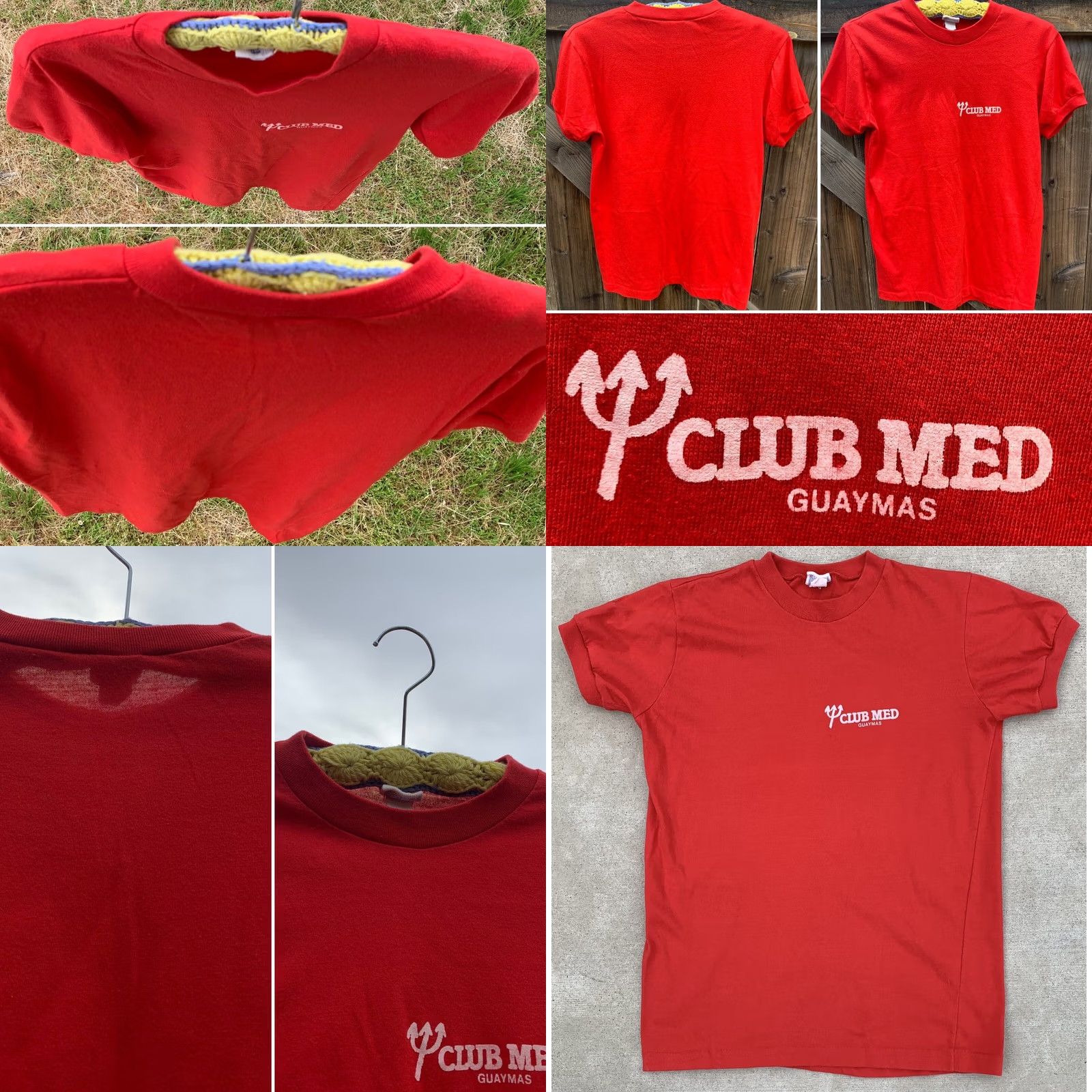 Vintage VINTAGE Club Med Guaymas T Shirt Graphic Print Short Sleeve Crew Neck Mens 38 Red Size US M / EU 48-50 / 2 - 8 Thumbnail