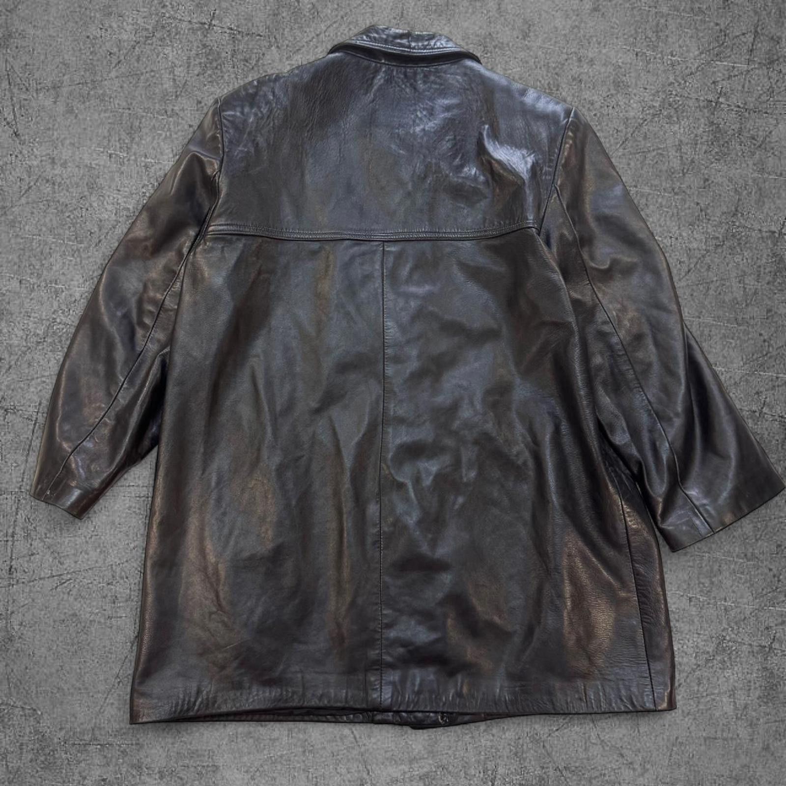 Leather Vintage Danier Button Up Leather Trench Coat Size XL / US 12-14 / IT 48-50 - 5 Thumbnail
