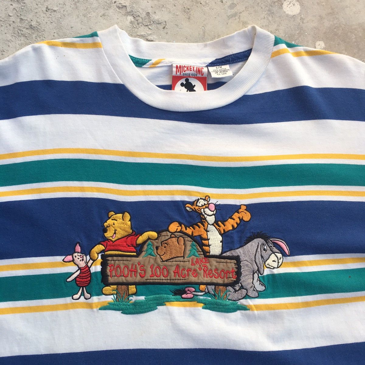 Disney × Mickey Mouse × Vintage Vintage Pooh Stripes Tee Size US M / EU 48-50 / 2 - 6 Thumbnail