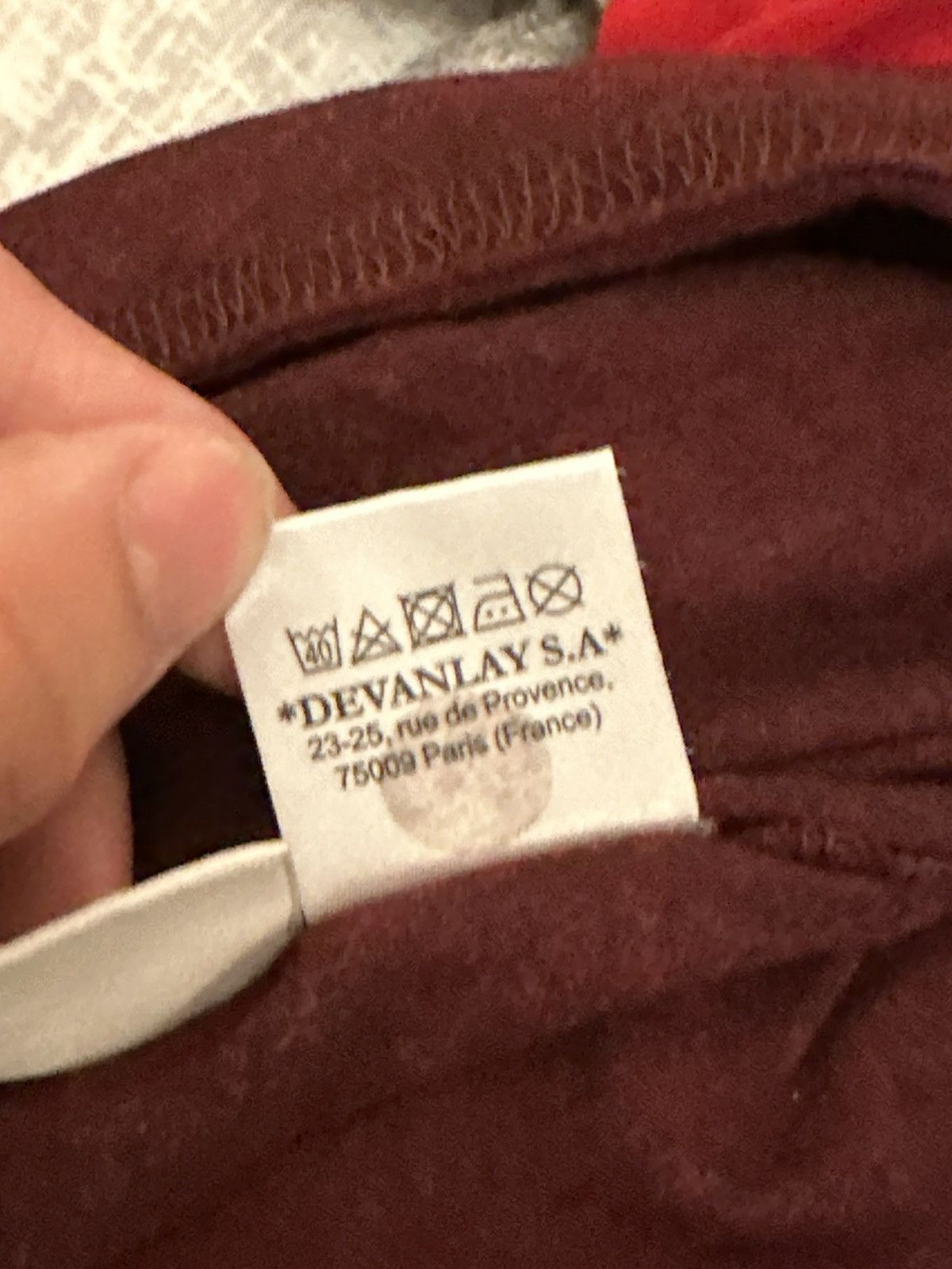 Lacoste Burgundy lacoste v neck t shirt Size US L / EU 52-54 / 3 - 5 Thumbnail