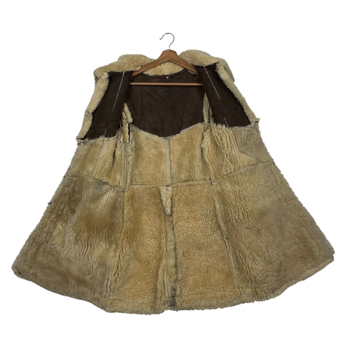 Japanese Brand Vintage Genuine Sheepskin Suede Leather Shearling Coat Size S / US 4 / IT 40 - 11 Thumbnail