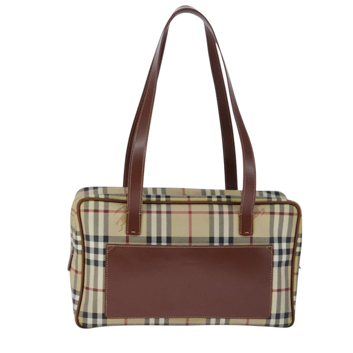 Burberry Nova Check Beige Canvas Handbag (Pre-Owned) Size ONE SIZE - 1 Thumbnail