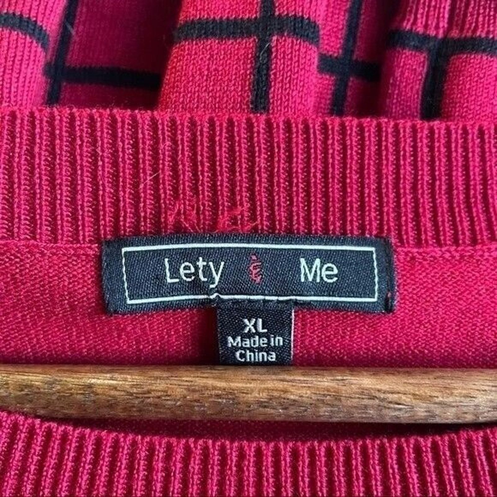 Other Lety & Me Women's Sweater Simple Basic Red Black Size XL Size XL / US 12-14 / IT 48-50 - 3 Thumbnail