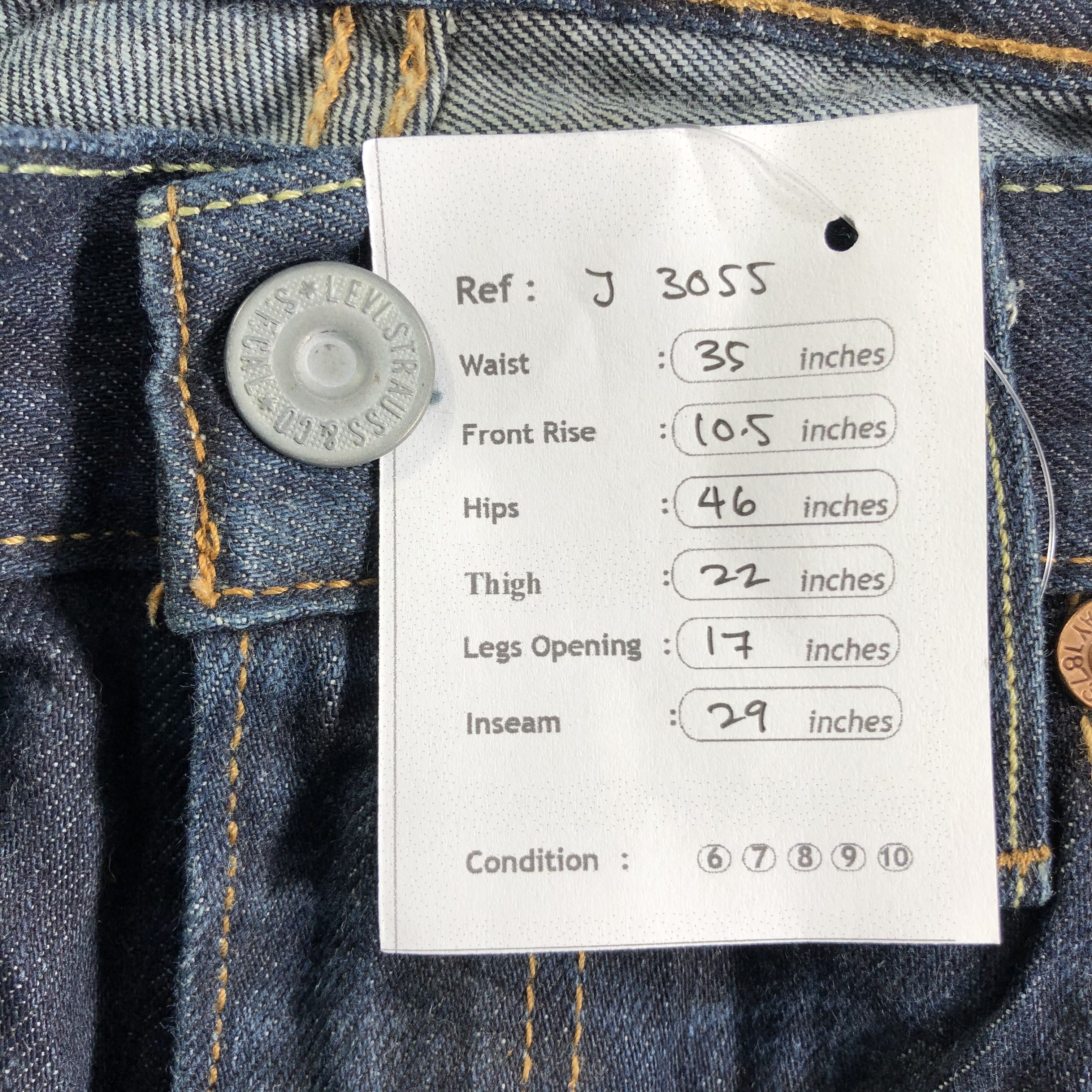 Levi's Vintage Blue Wash Levis 514 Jeans-J3055 Size US 35 - 13 Thumbnail