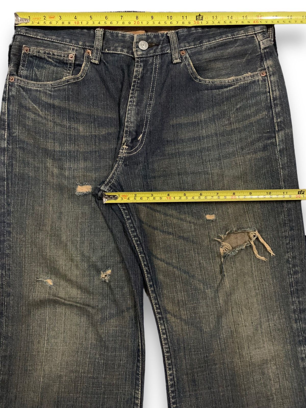 Japanese Brand Vintage Bobson Mud Wash Baggy Distressed Grunge Jeans Size US 32 / EU 48 - 17 Thumbnail