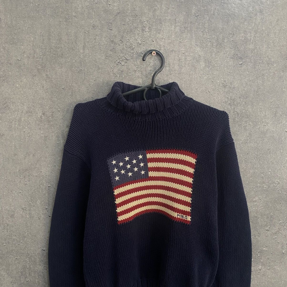 Polo Ralph Lauren Vintage Polo Ralph Lauren Turtleneck USA Flag Sweater Knited Size US S / EU 44-46 / 1 - 4 Thumbnail