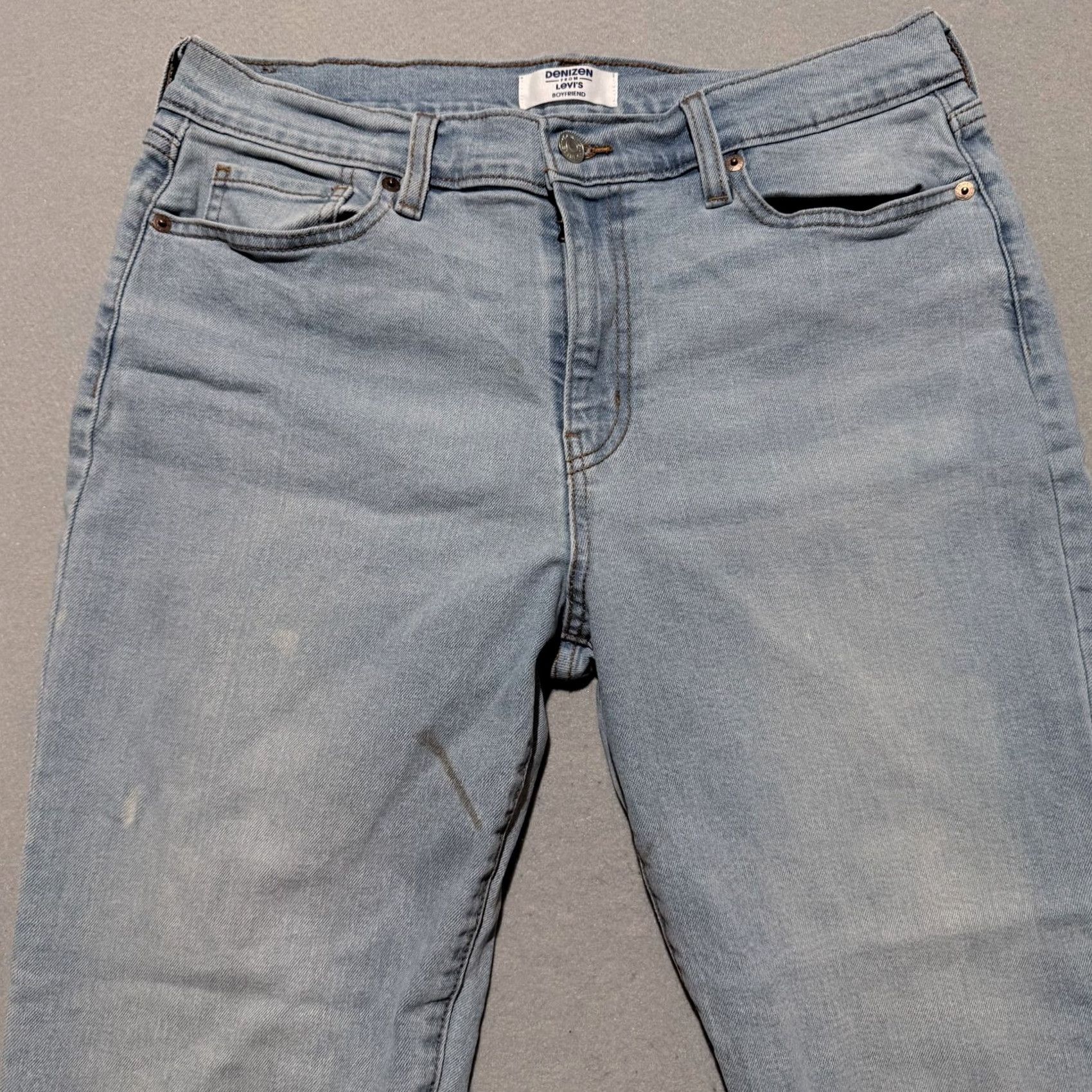 Denizen DENIZEN From Levi’s Boyfriend Jeans Women Blue Denim Crop Cuffed 8 Jeans 5-Pocket Design Beltless Regular Rise Mid 23in Inseam Denim Size 30" / US 8 / IT 44 - 2 Thumbnail