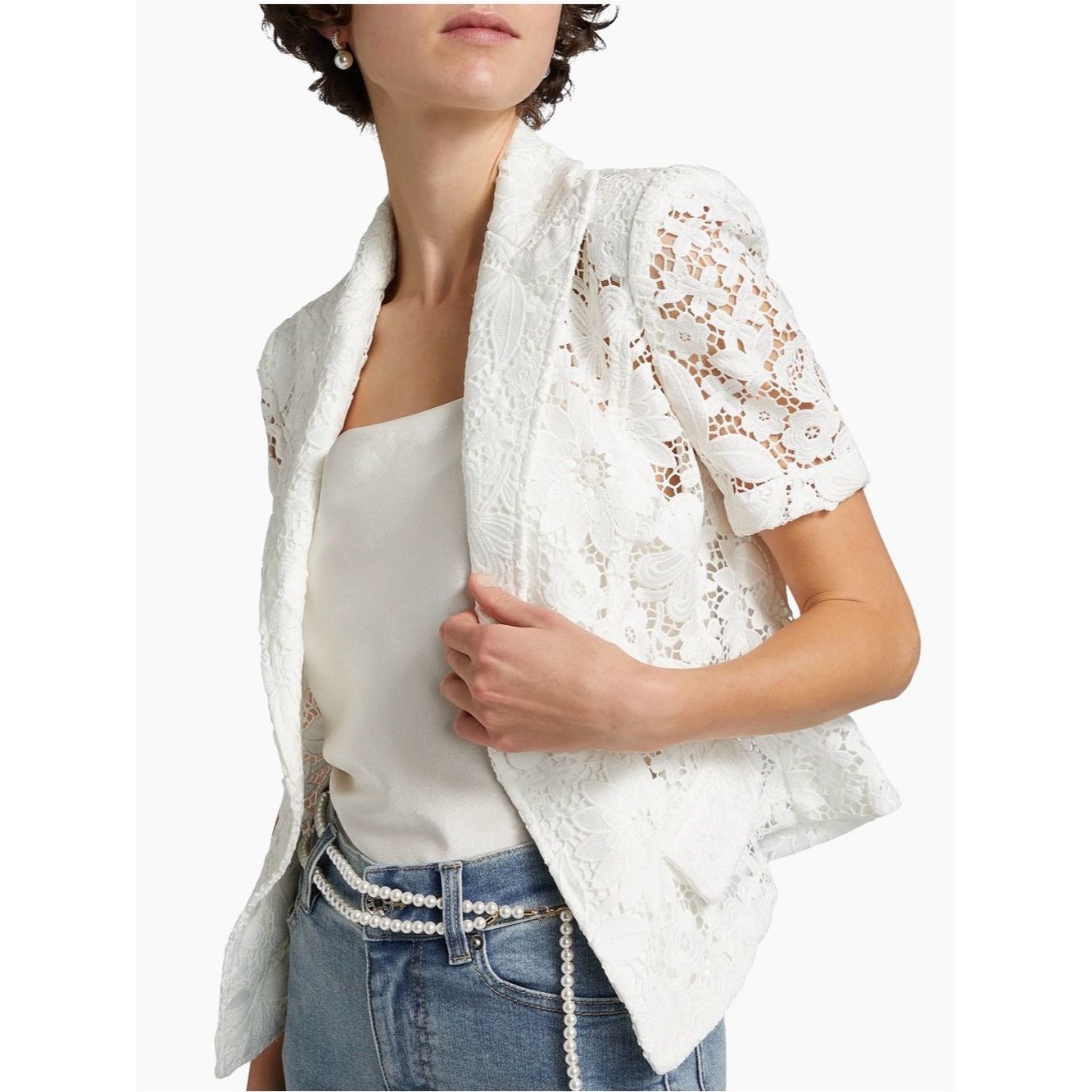 Generation Love Generation Love Melbourne Lace Blazer NWT White Size XL Sho Size XL / US 12-14 / IT 48-50 - 1 Thumbnail