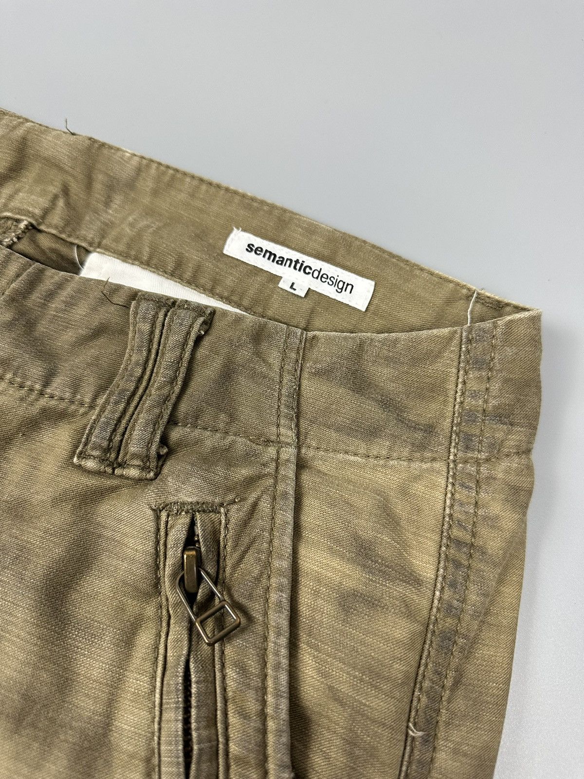 Japanese Brand × semanticdesign 🔥Sick🔥Semantic Design Multi Zipper Pocket Dusty Looked Pants Size US 32 / EU 48 - 11 Thumbnail